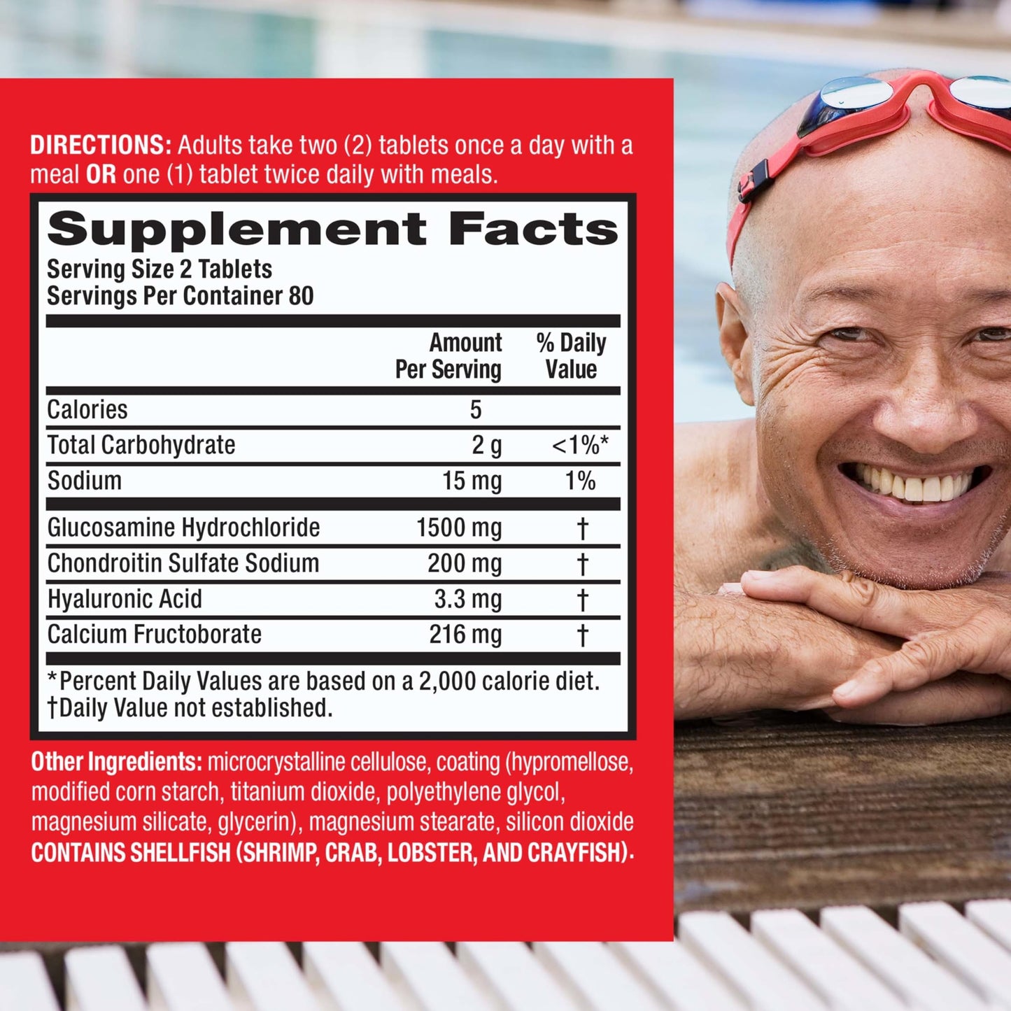 Move Free Advanced Glucosamine Chondroitin + Calcium Fructoborate Joint Support Tablets, 160 Count