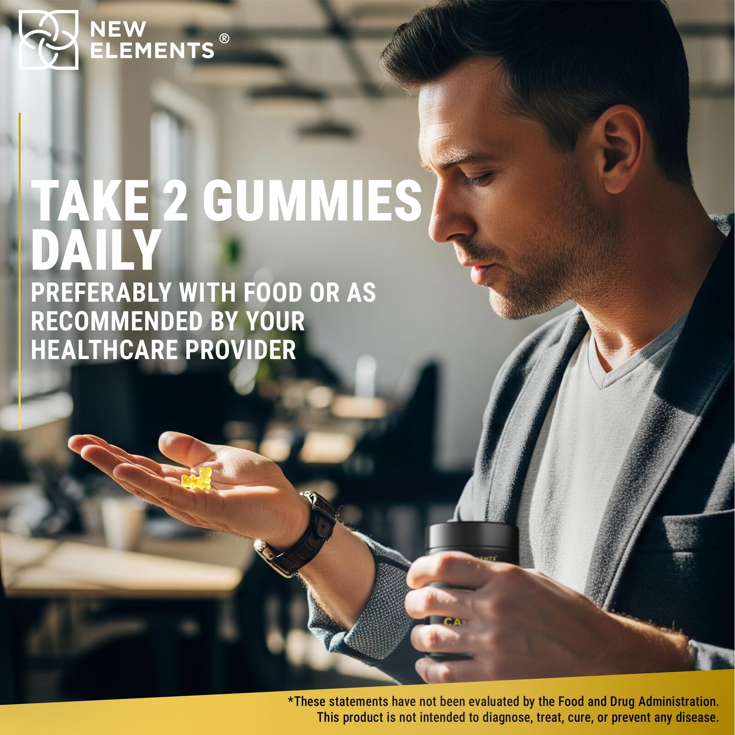 New Elements Vitamin D3 K2 Gummies 60 Count