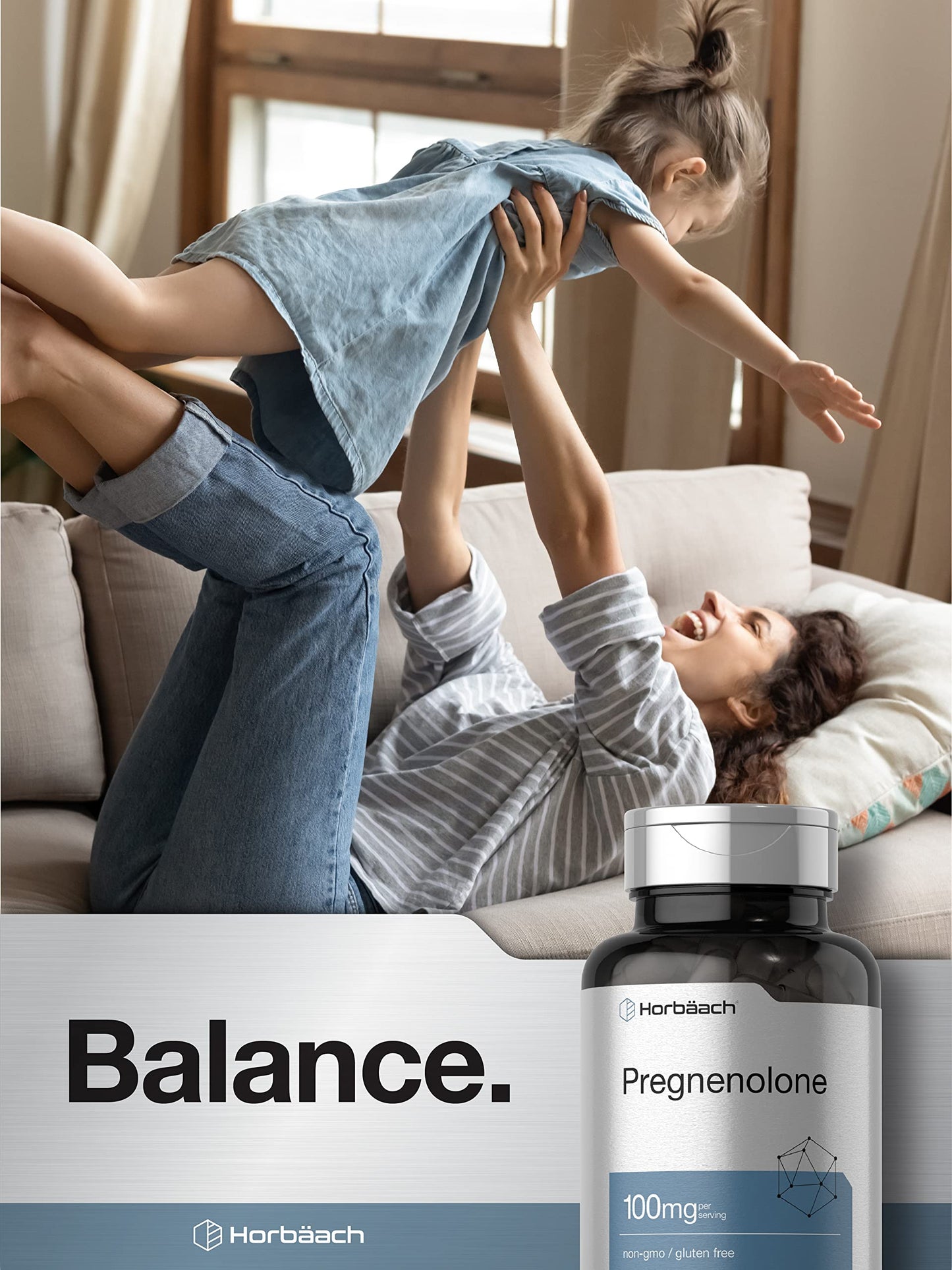 Horbäach Pregnenolone Supplement 100 mg Capsule, 180 Capsules