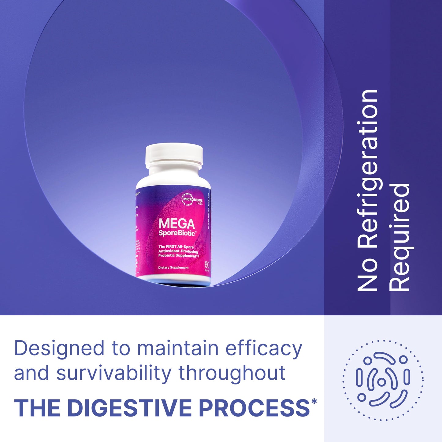 Microbiome Labs MegaSporeBiotic Probiotics for Women & Men - Spore-Based Probiotic for Gut Health & Digestive Support - 180 Capsules