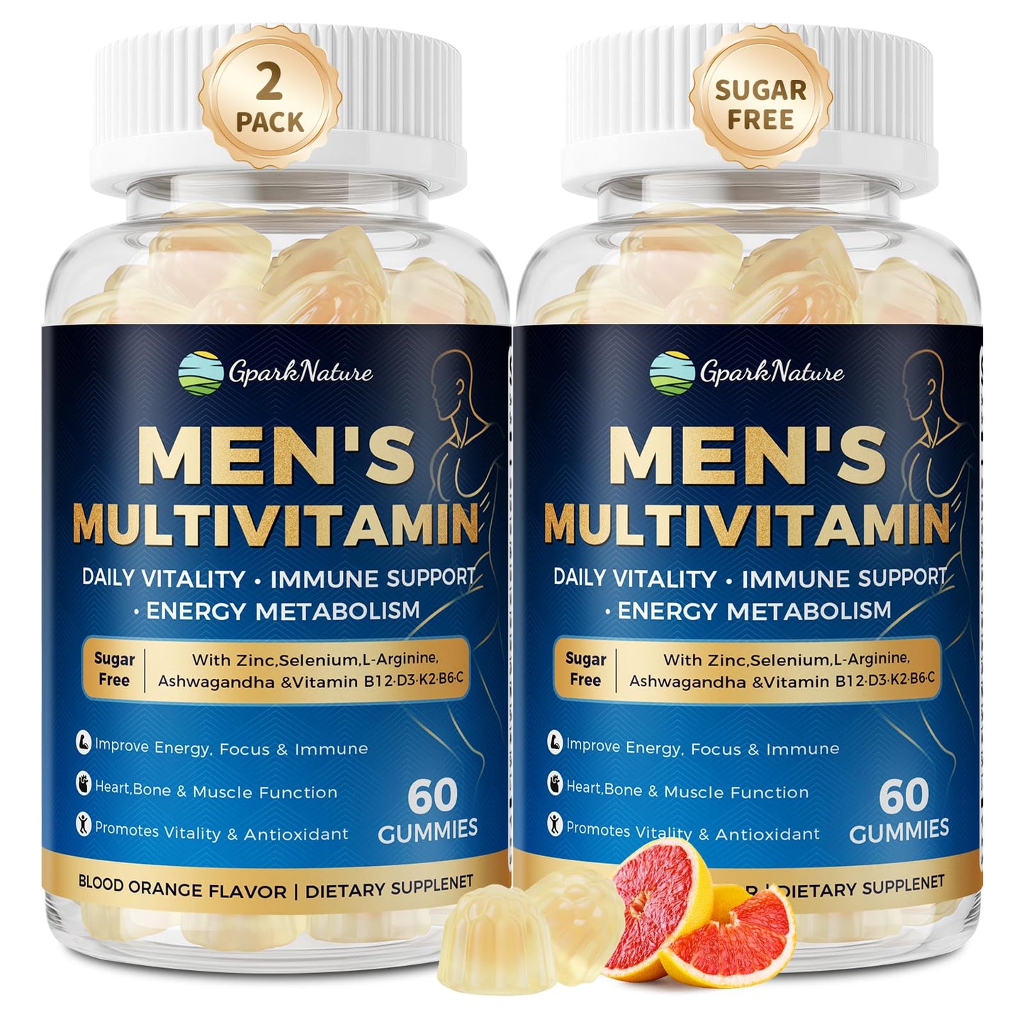 GparkNature Mens Multivitamins Gummy 60 Count