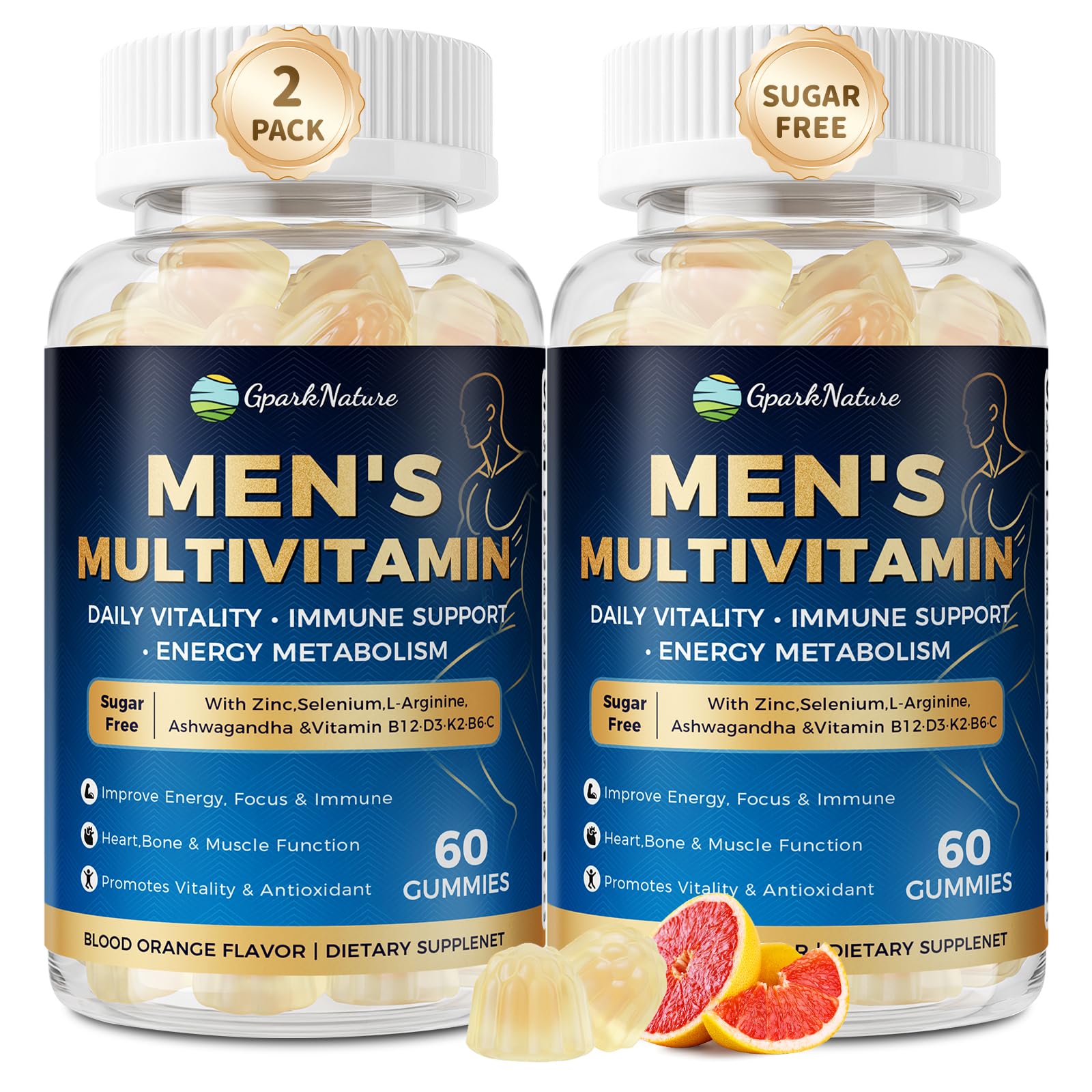 GparkNature Mens Multivitamins Gummy 60 Count