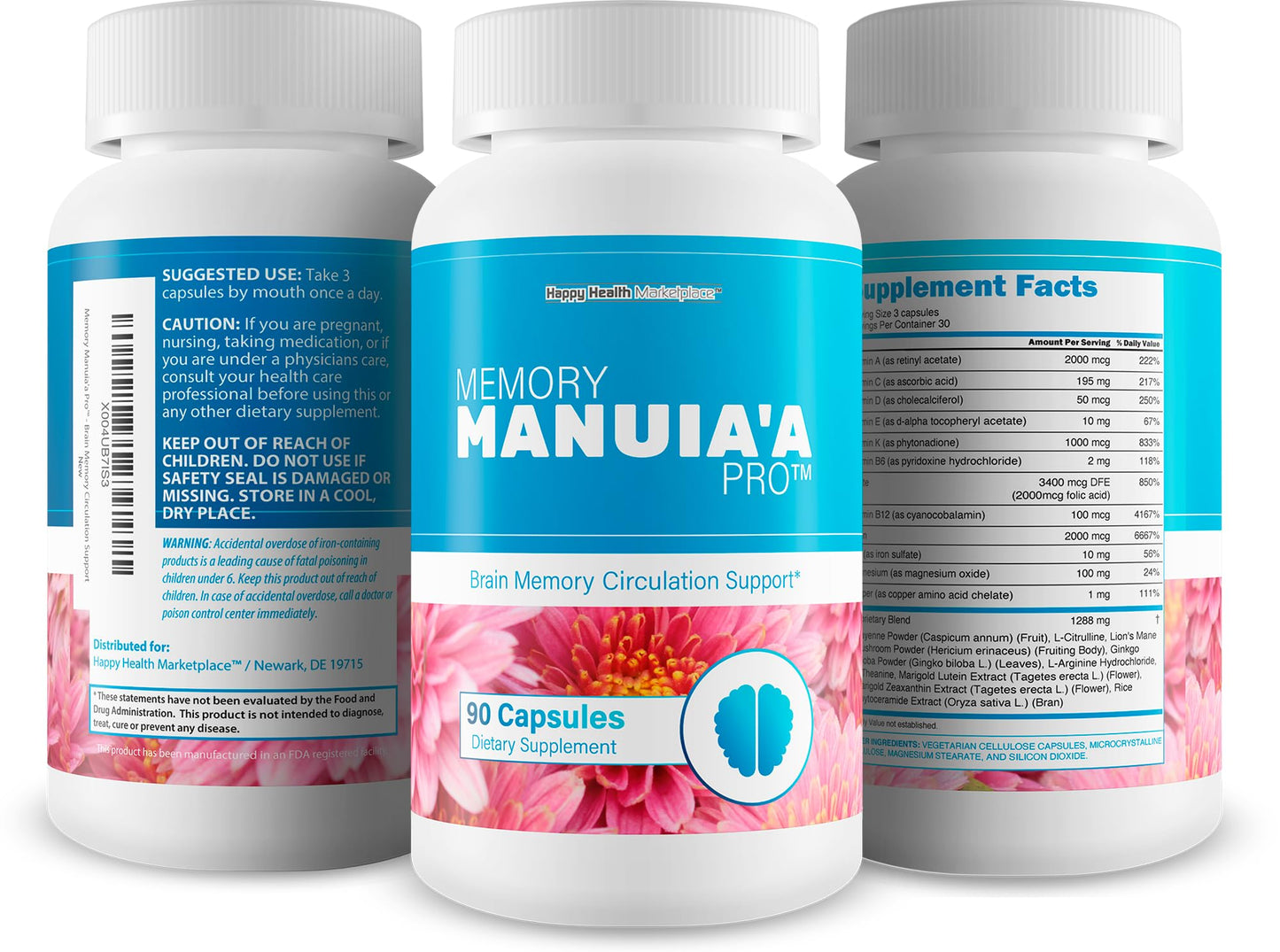 Happy Health Marketplace Memory Manuia’a Pro 90 Capsules