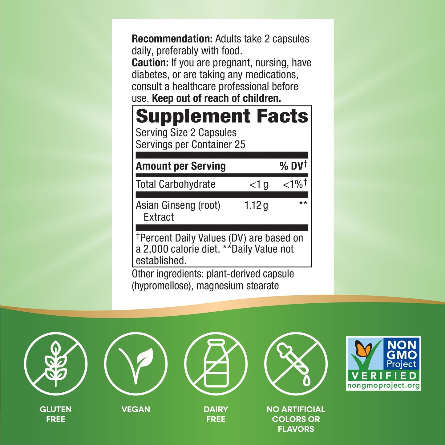 Nature's Way Asian Ginseng Capsule 50 Capsules