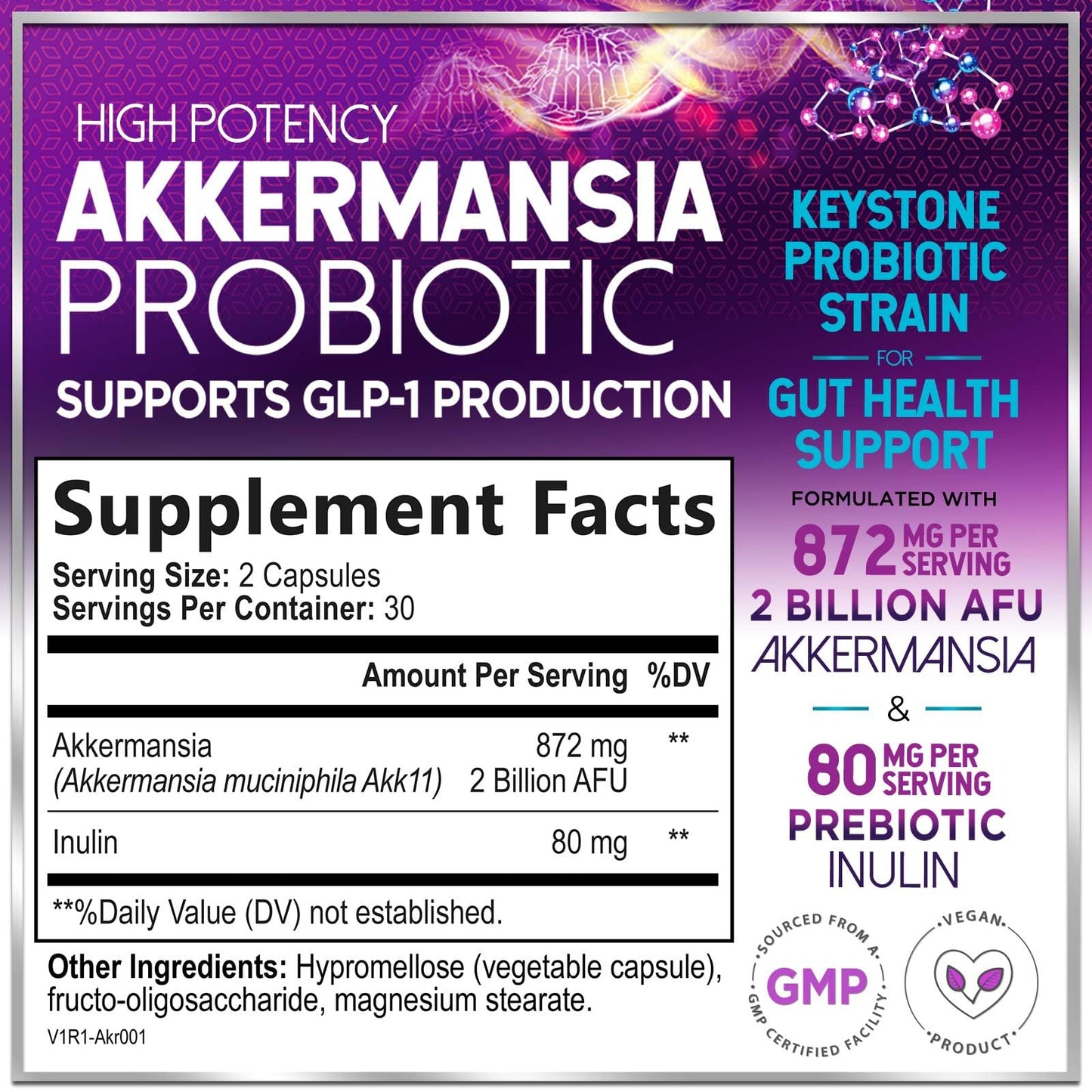 Hello Lovely! Akkermansia Probiotic Capsule, 60 Count