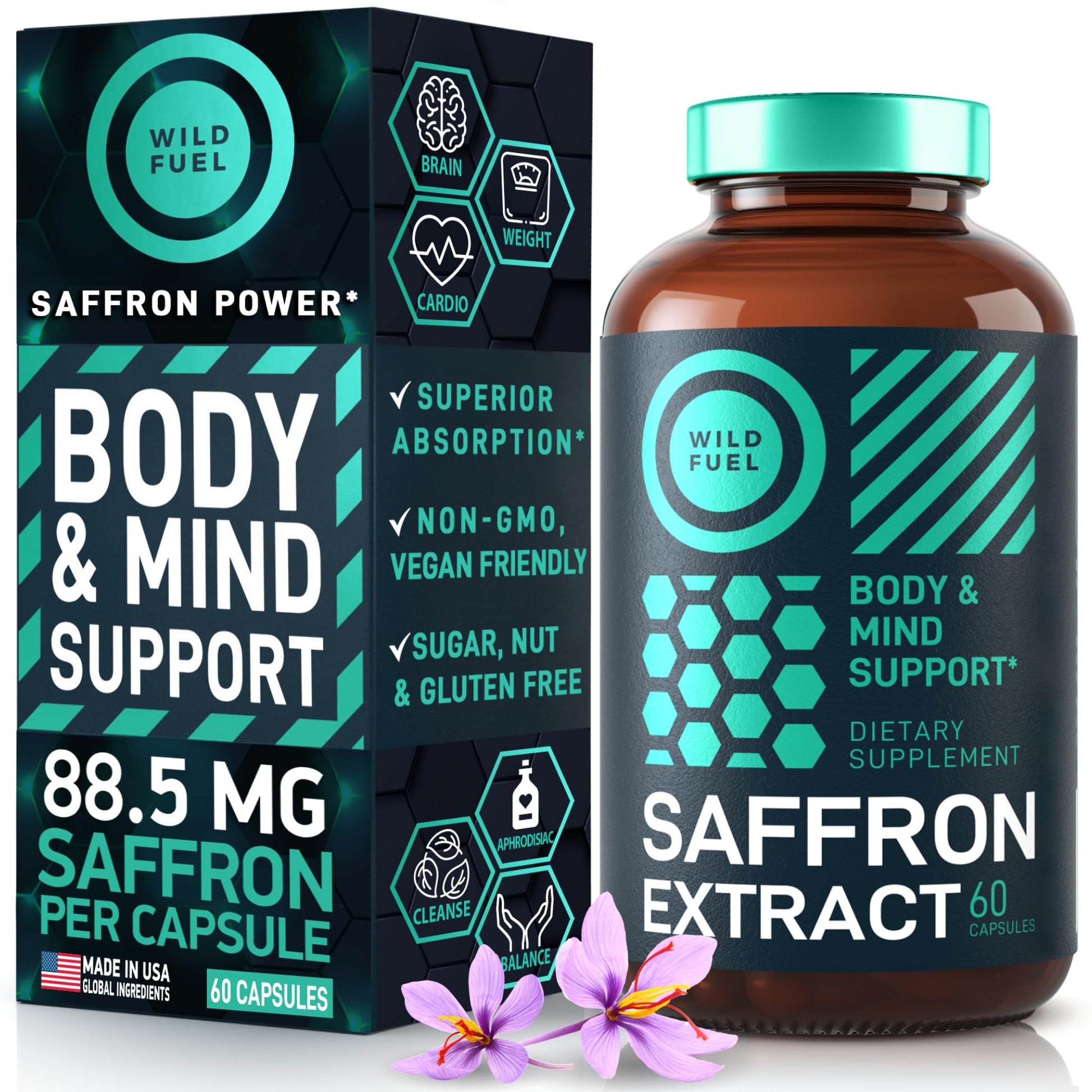 WILD FUEL Saffron Extract 60 Capsules