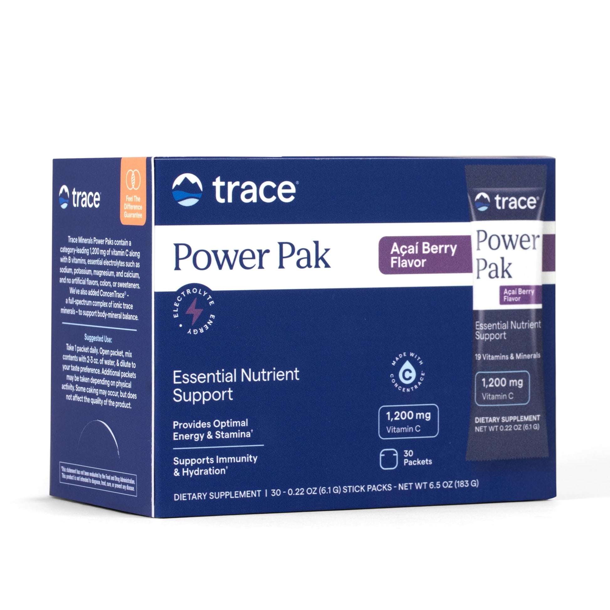 Trace Minerals Power Pak Electrolyte Powder Packets, 30 Packets