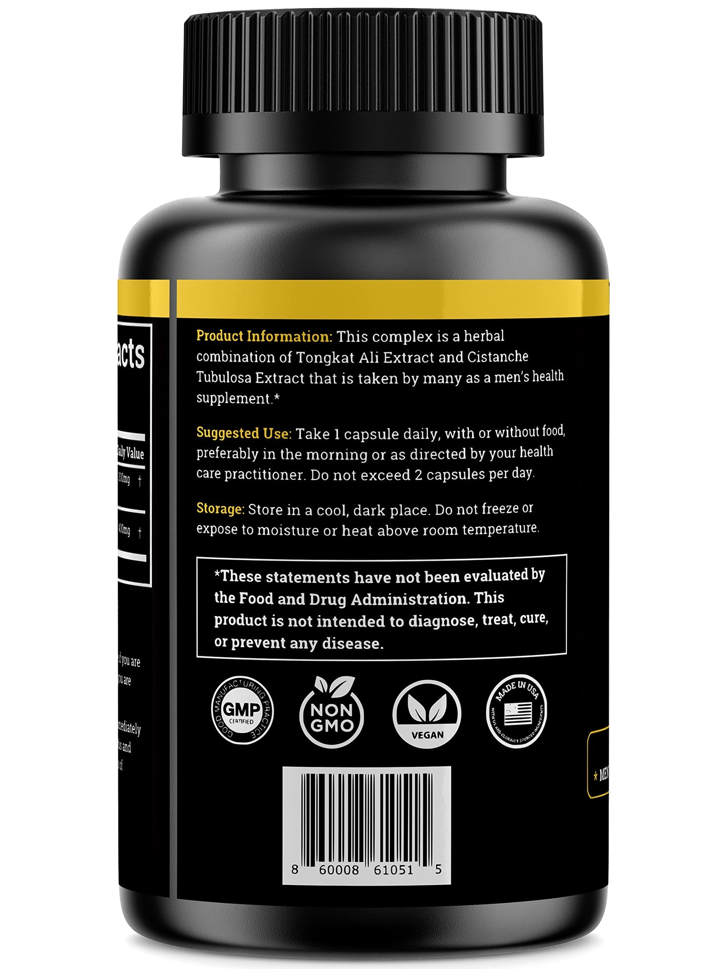 Black Forest Cistanche Tubulosa & Tongkat Ali Capsules 60 Count