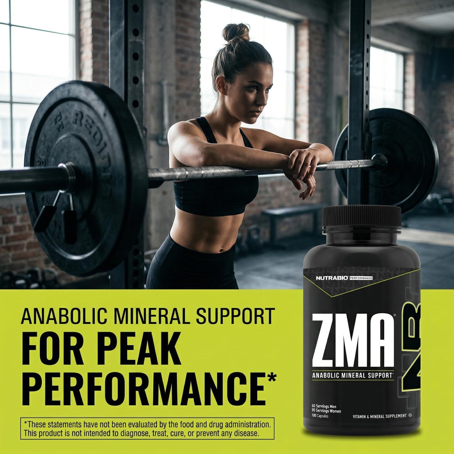 NutraBio ZMA Supplements for Men & Women Capsule, 180 Capsules