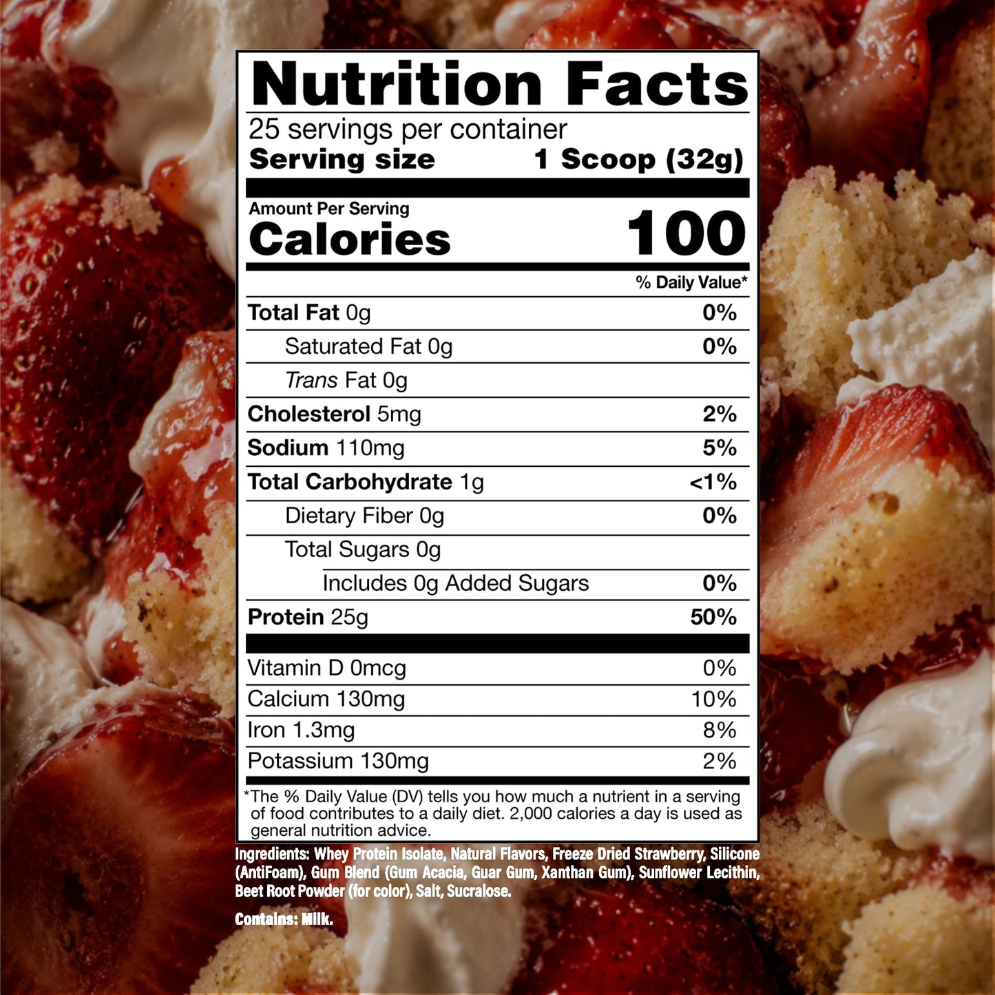 RAW Whey Isolate Protein Powder Strawberry BumCake, Powder, 27.2