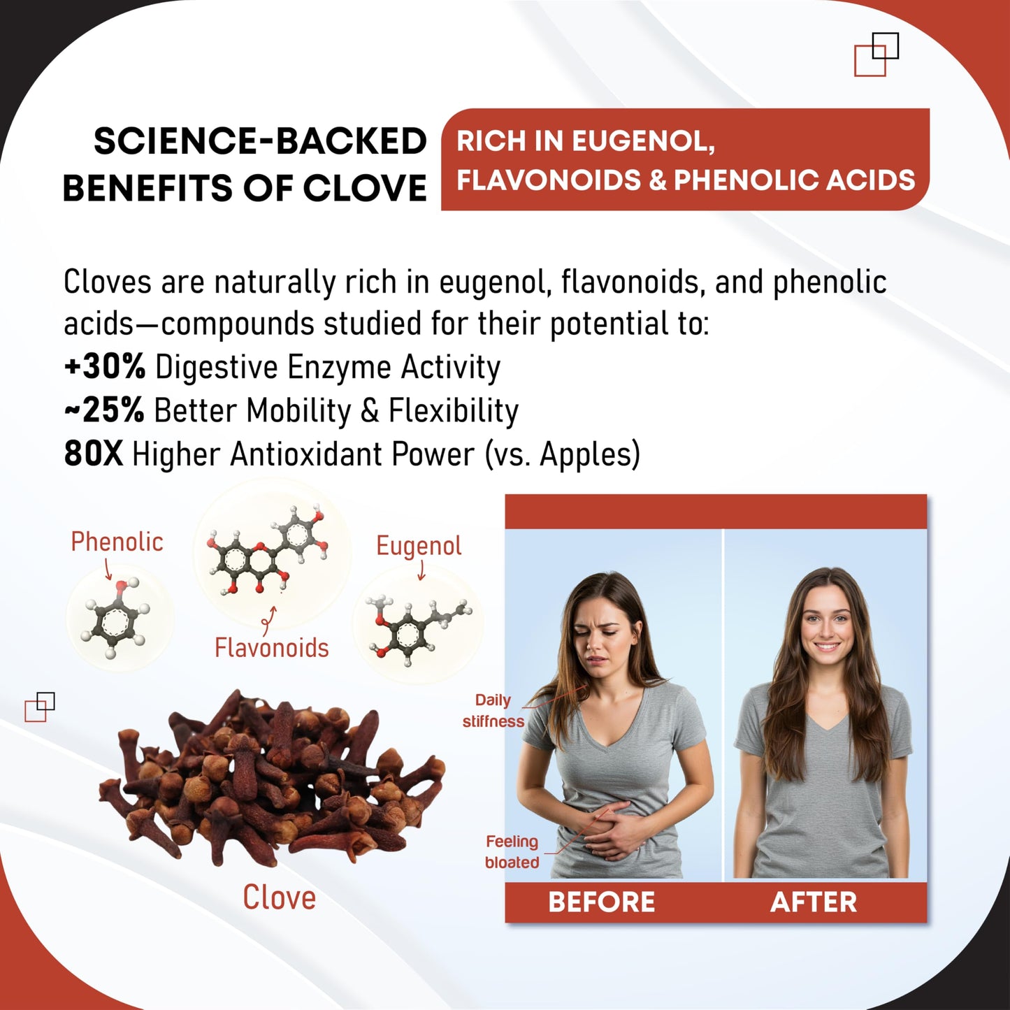 GUDOMET Cloves with Ginger, Cinnamon, Turmeric & Black Pepper Capsules 150 Count