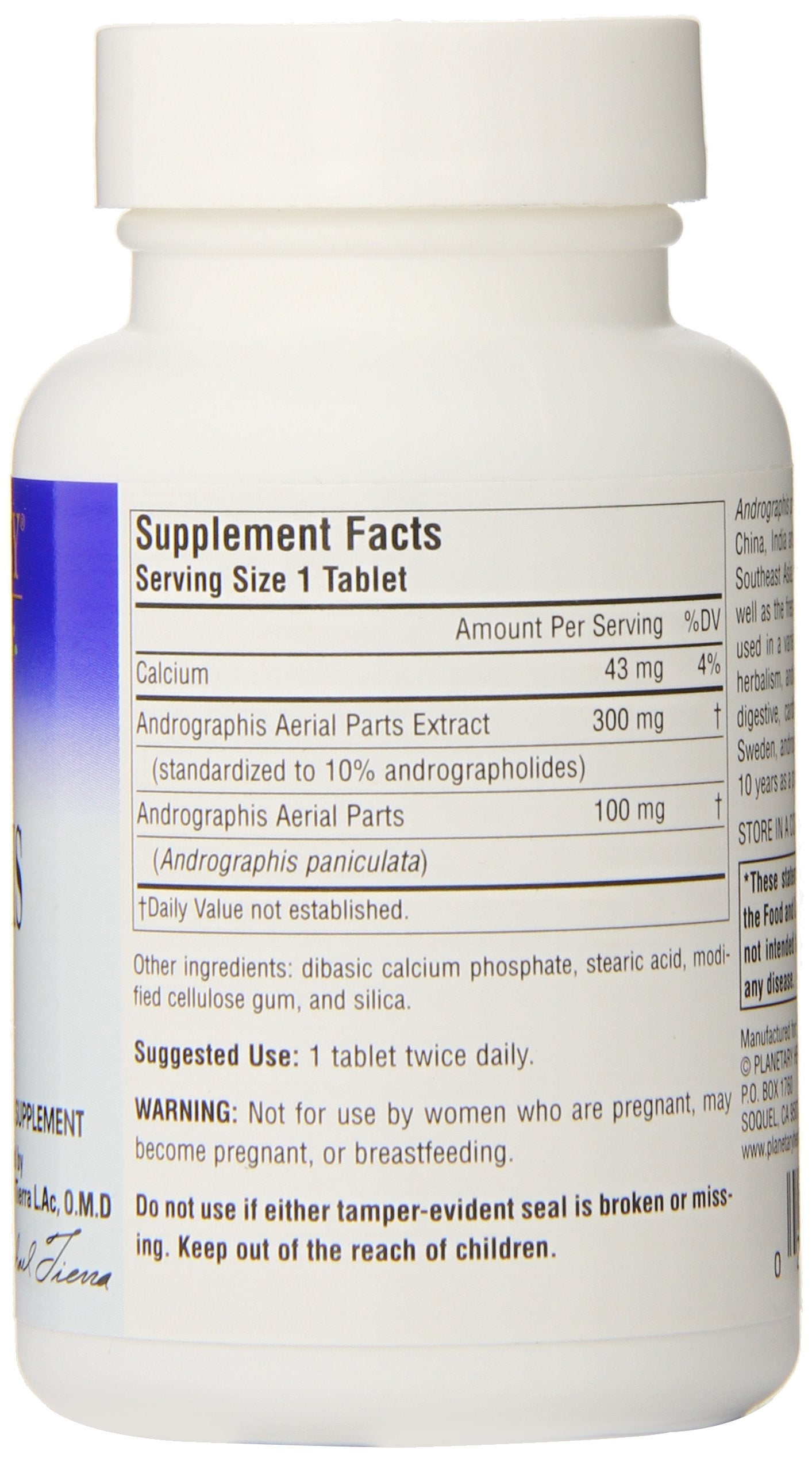 Planetary Herbals Full Spectrum Andrographis 400mg - Ayurvedic Herb Tablets, 240 Tablets