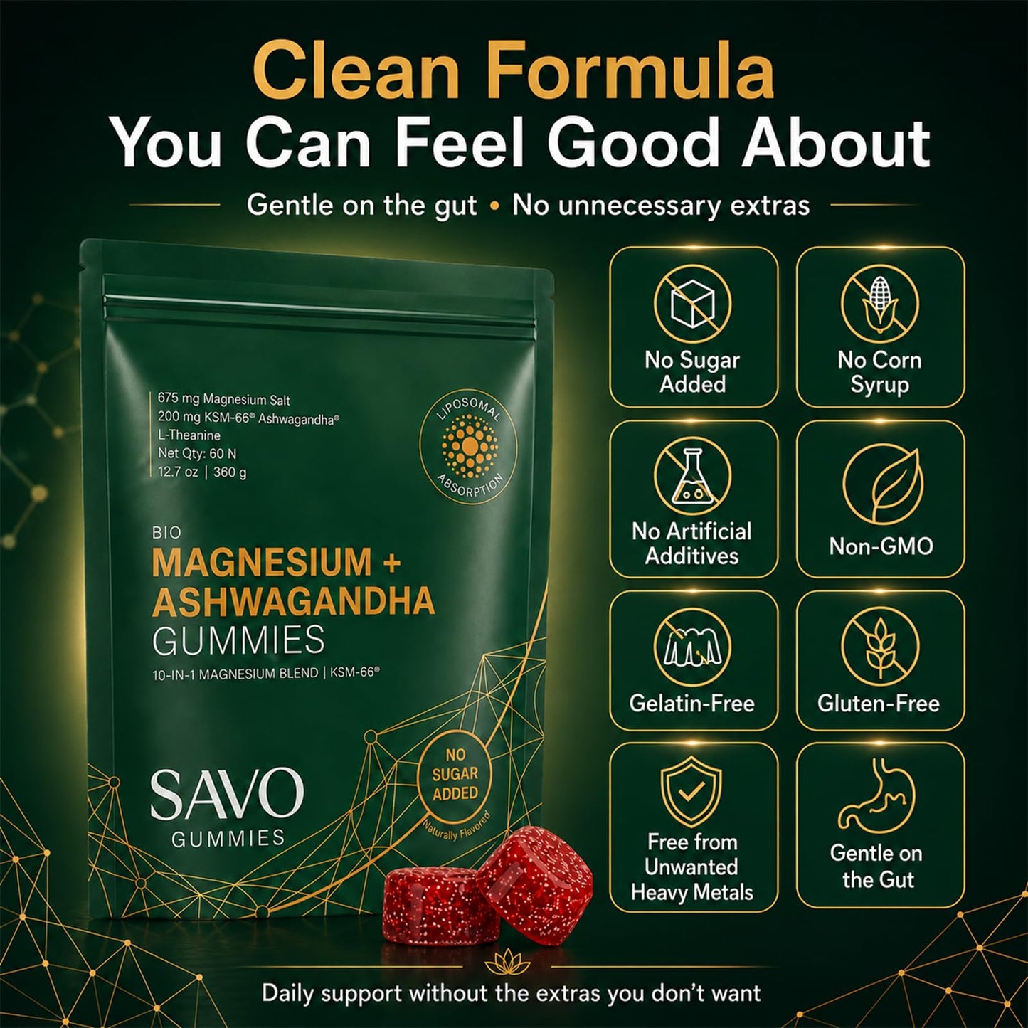 Ovouria SAVO Liposomal Magnesium, 60 Gummies