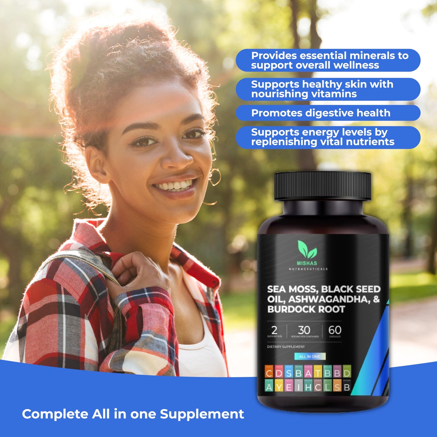 Mishas Sea Moss Blend Capsules 60 Count