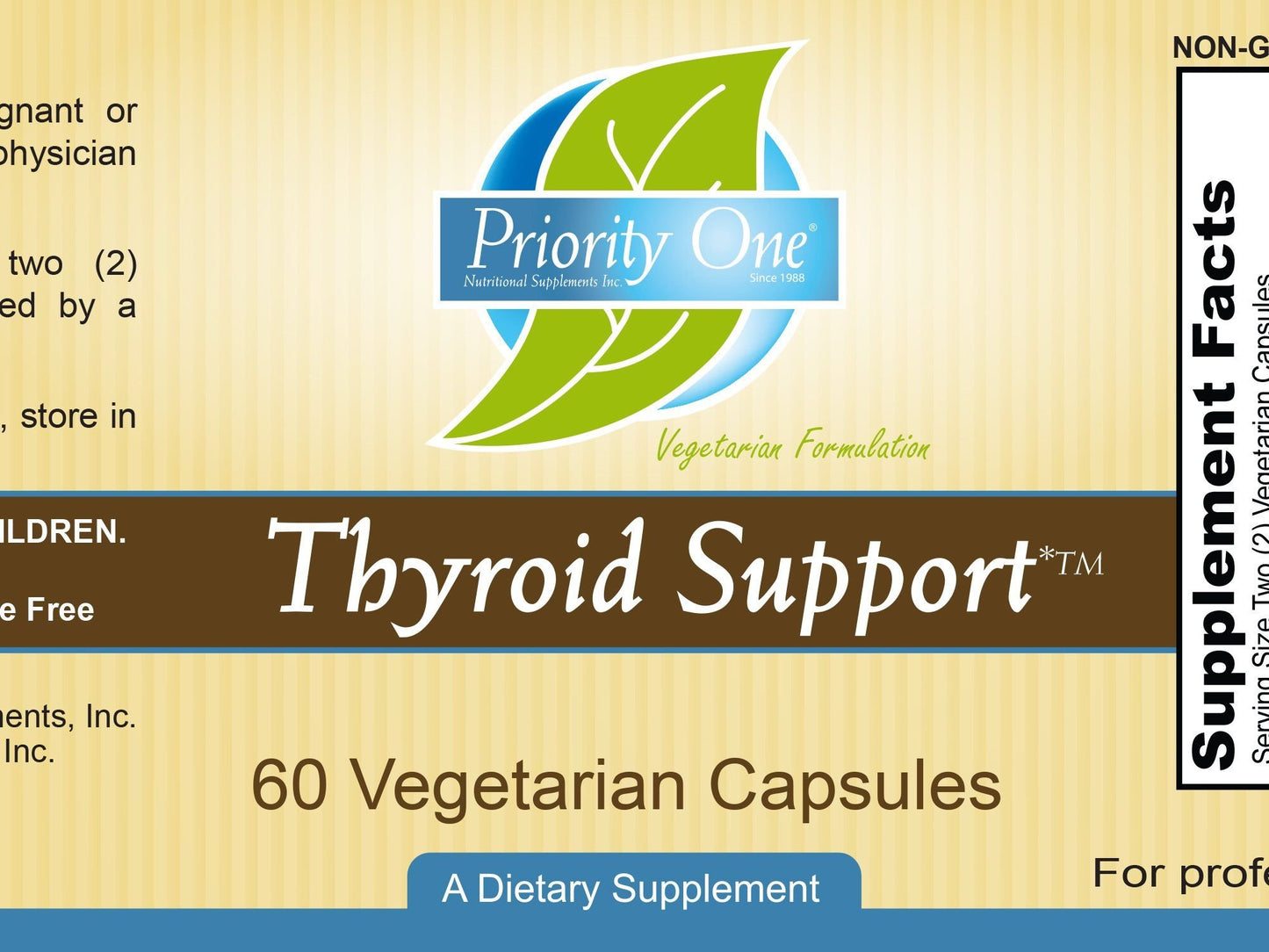 Priority One Thyroid Support 60 Capsules