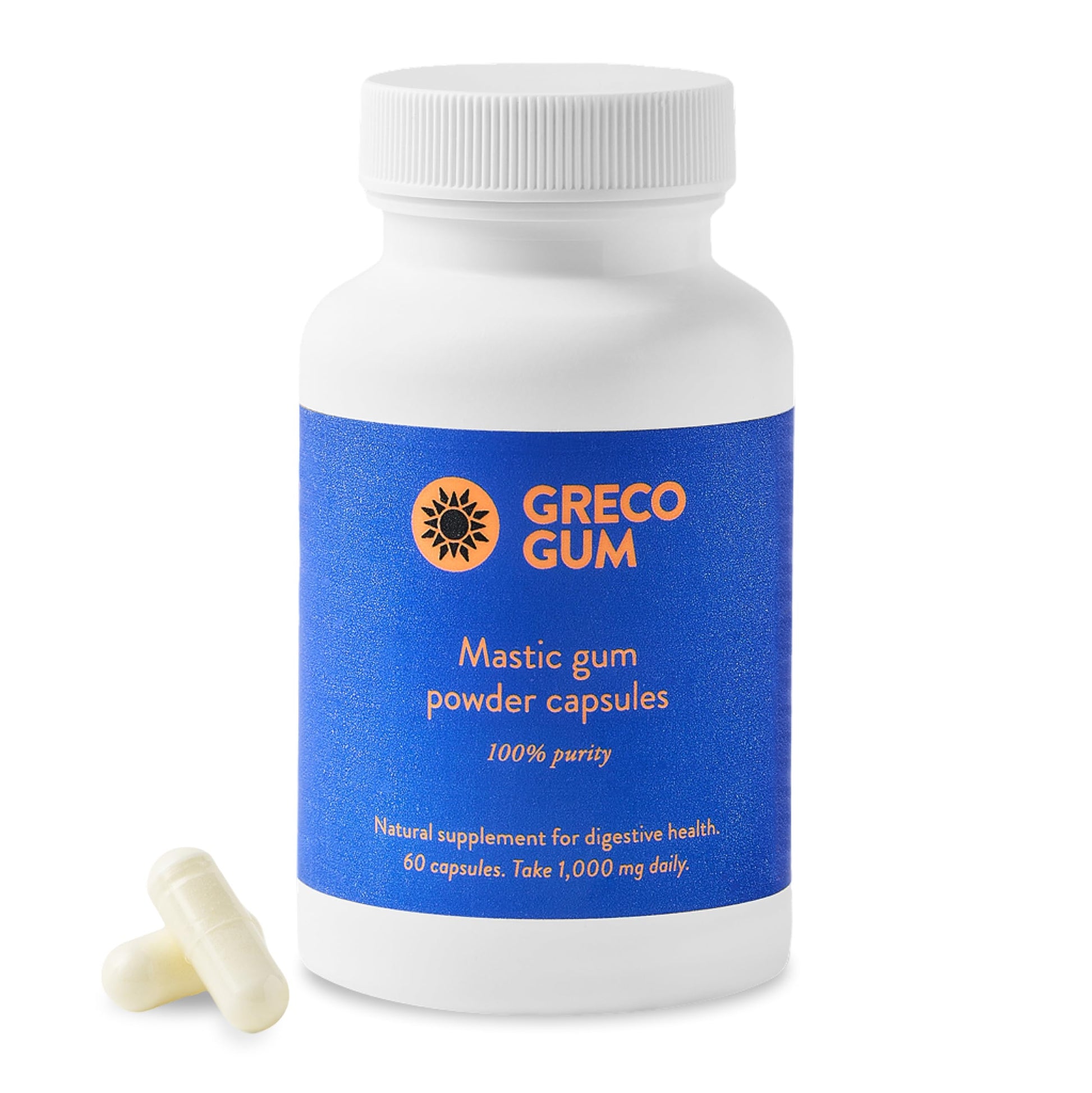 Greco Gum Mastic Gum Capsules 500 mg, 60 Count