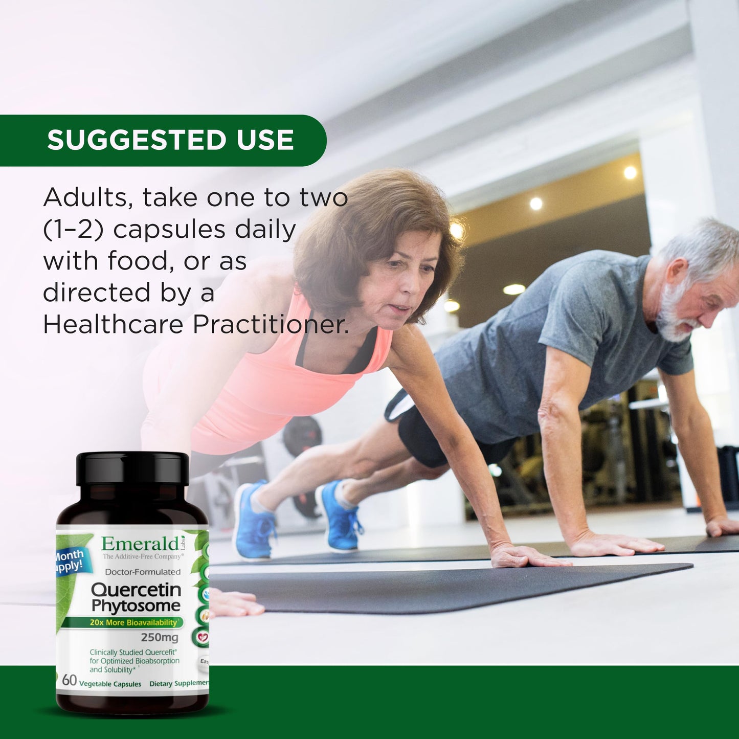 Emerald Labs Quercetin Phytosome - Quercetin Complex for Immune Support - Vegan & Gluten-Free Capsules, 60 Count