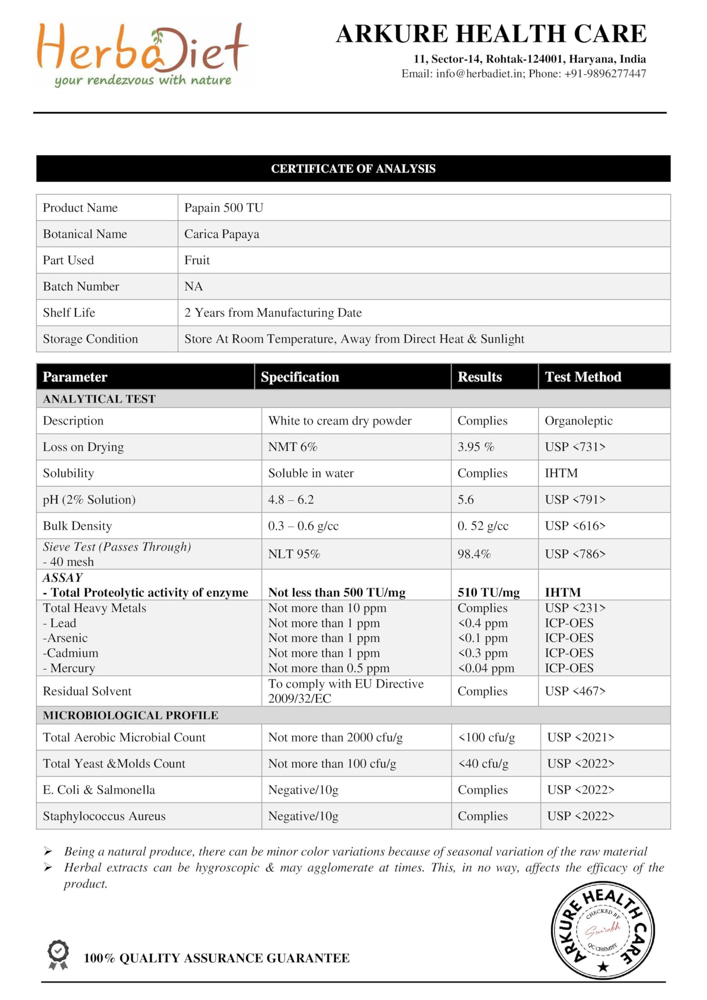 Herbadiet Digestive Enzyme Supplements Capsules, 60 Capsules