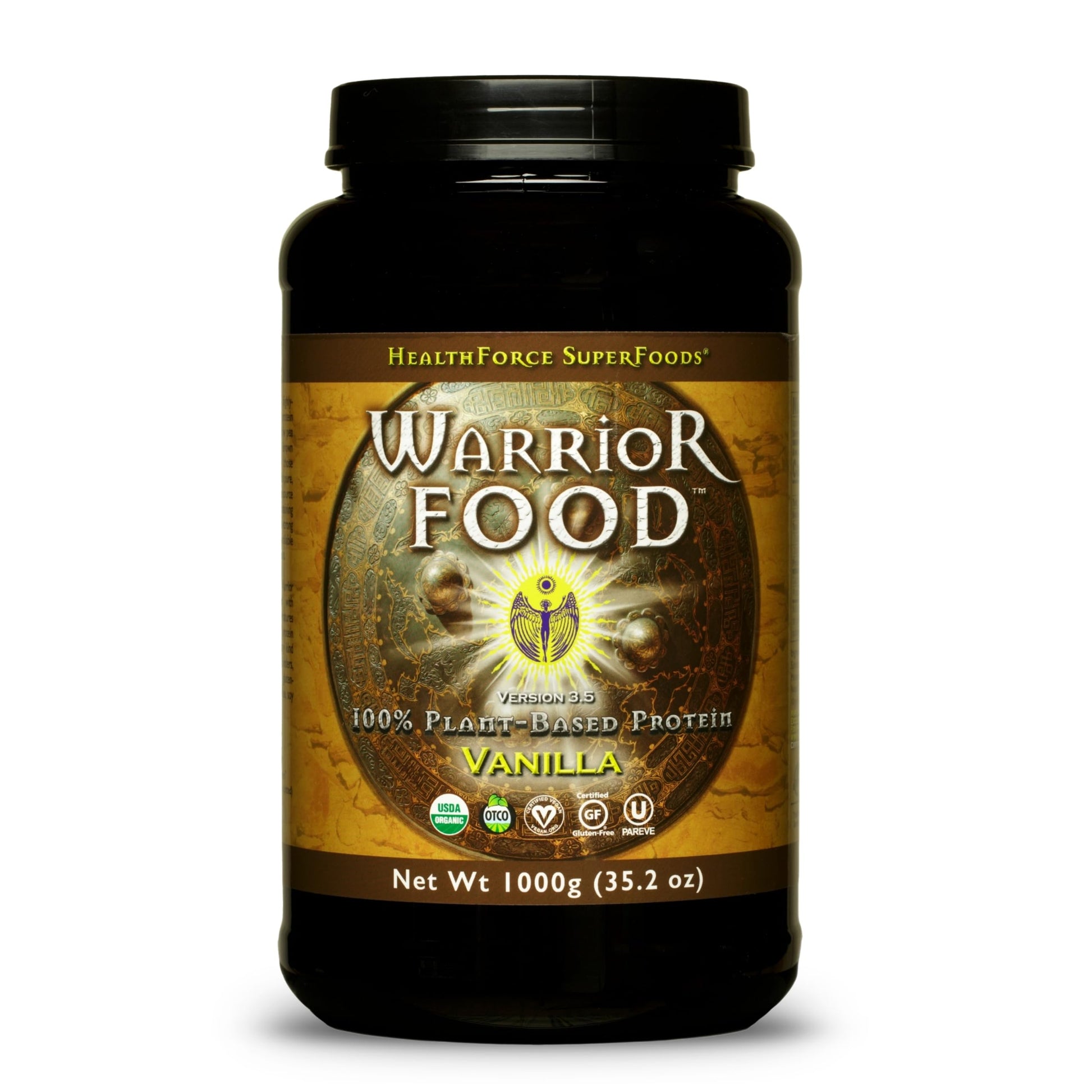 HealthForce SuperFoods Warrior Food Plant Based Protein Powder 35.2 oz Vanilla Flavor