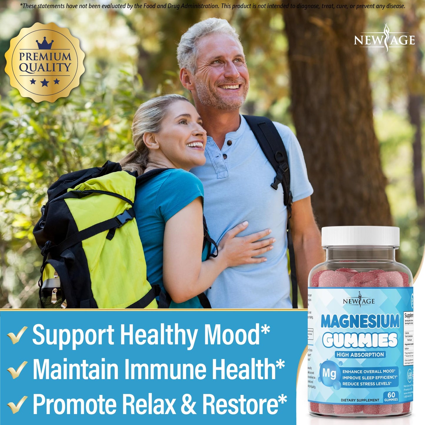 NEW AGE Magnesium Gummies Gummy 180 Count