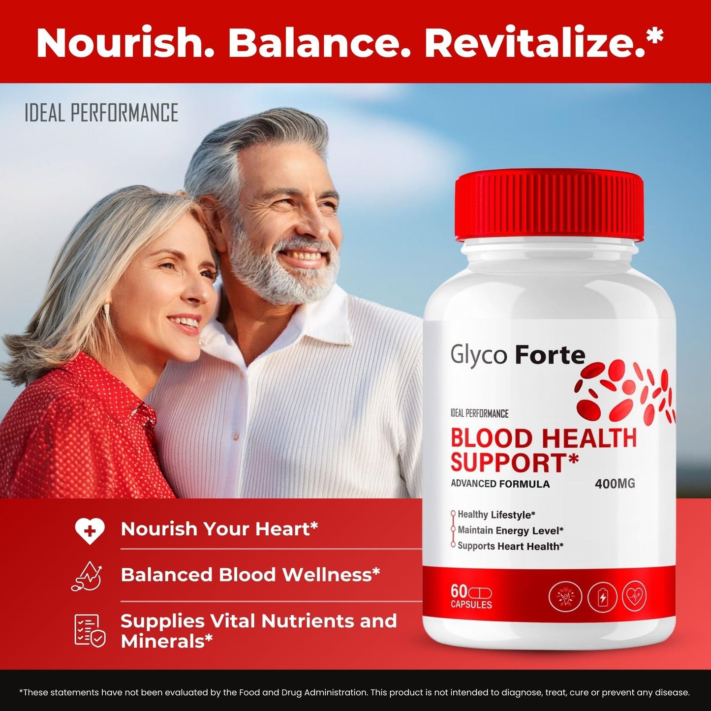 IDEAL PERFORMANCE Glyco Forte Blood Support 120 Capsules