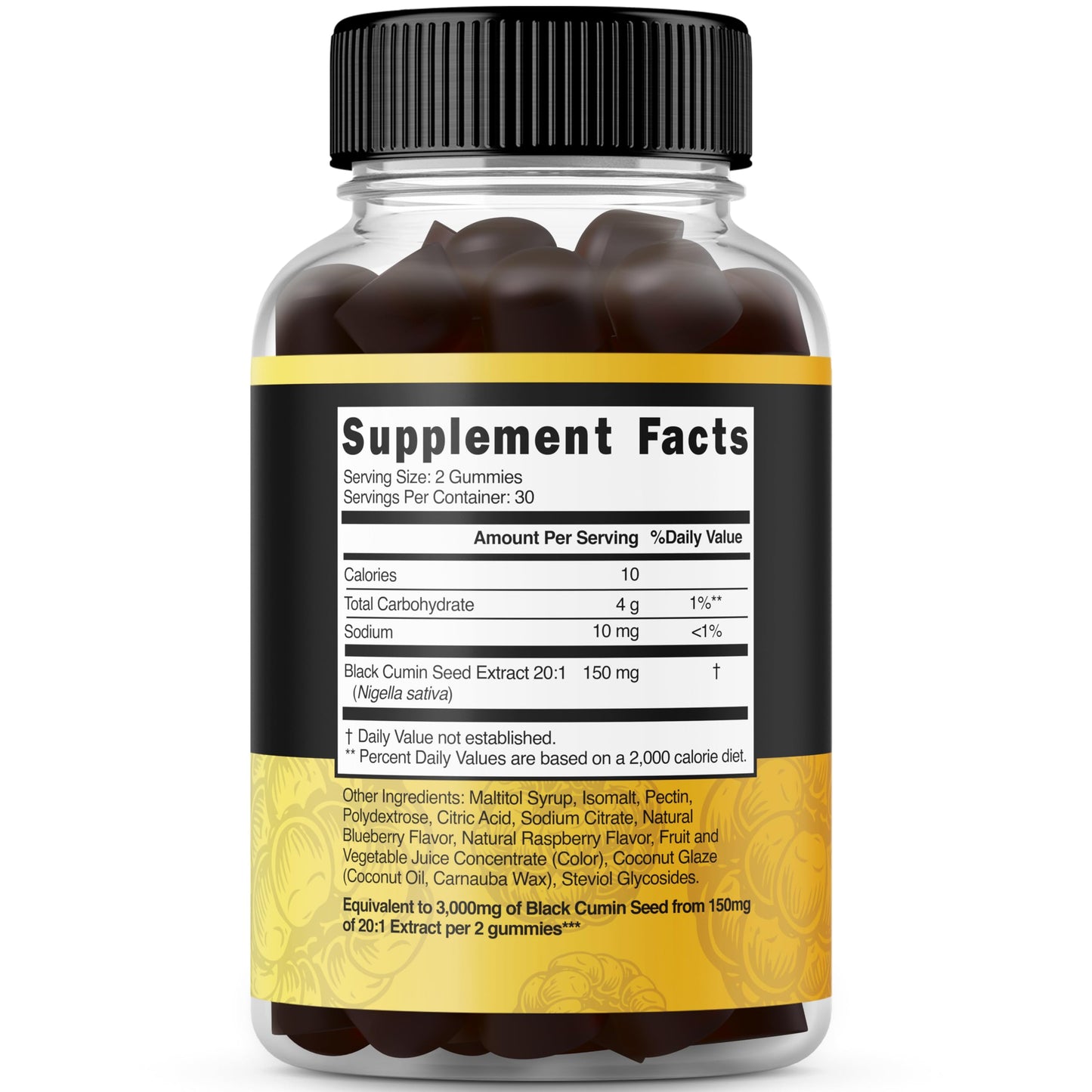 DORADO NUTRITION Black Seed Oil Gummies 60 Count