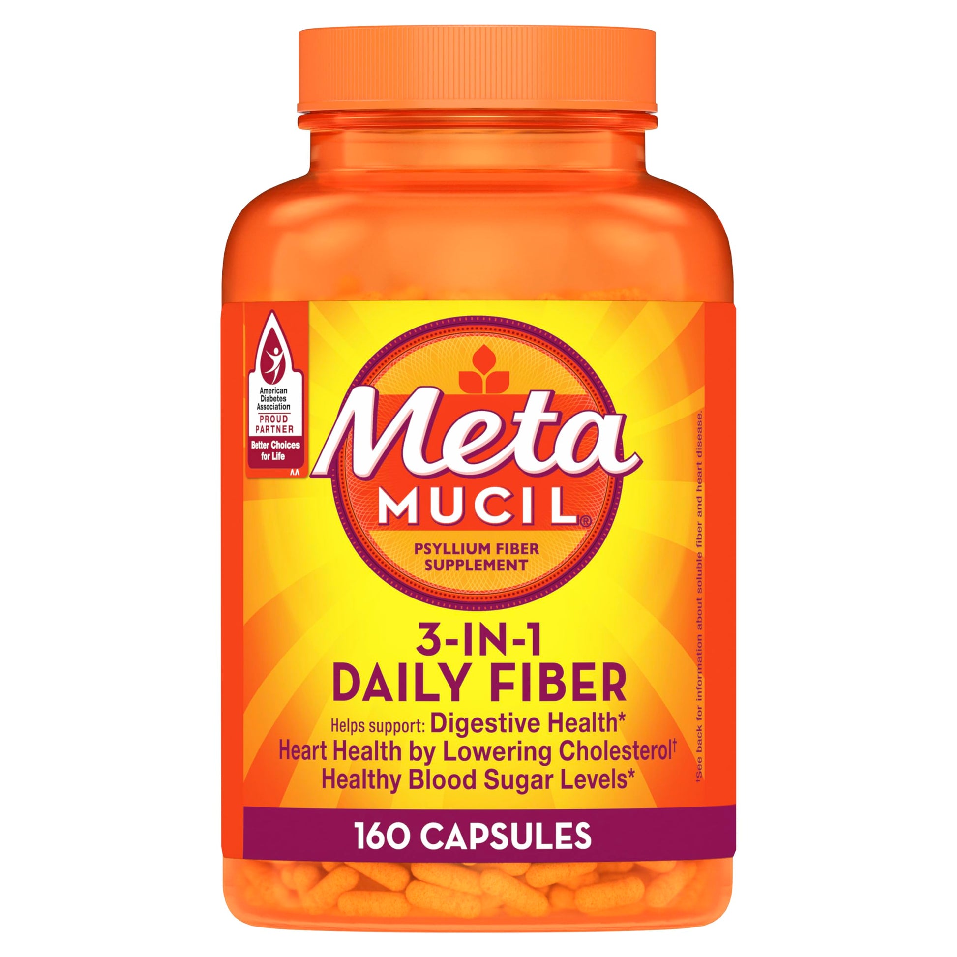 Metamucil Psyllium Husk Fiber Supplement Capsule, 320 Capsules