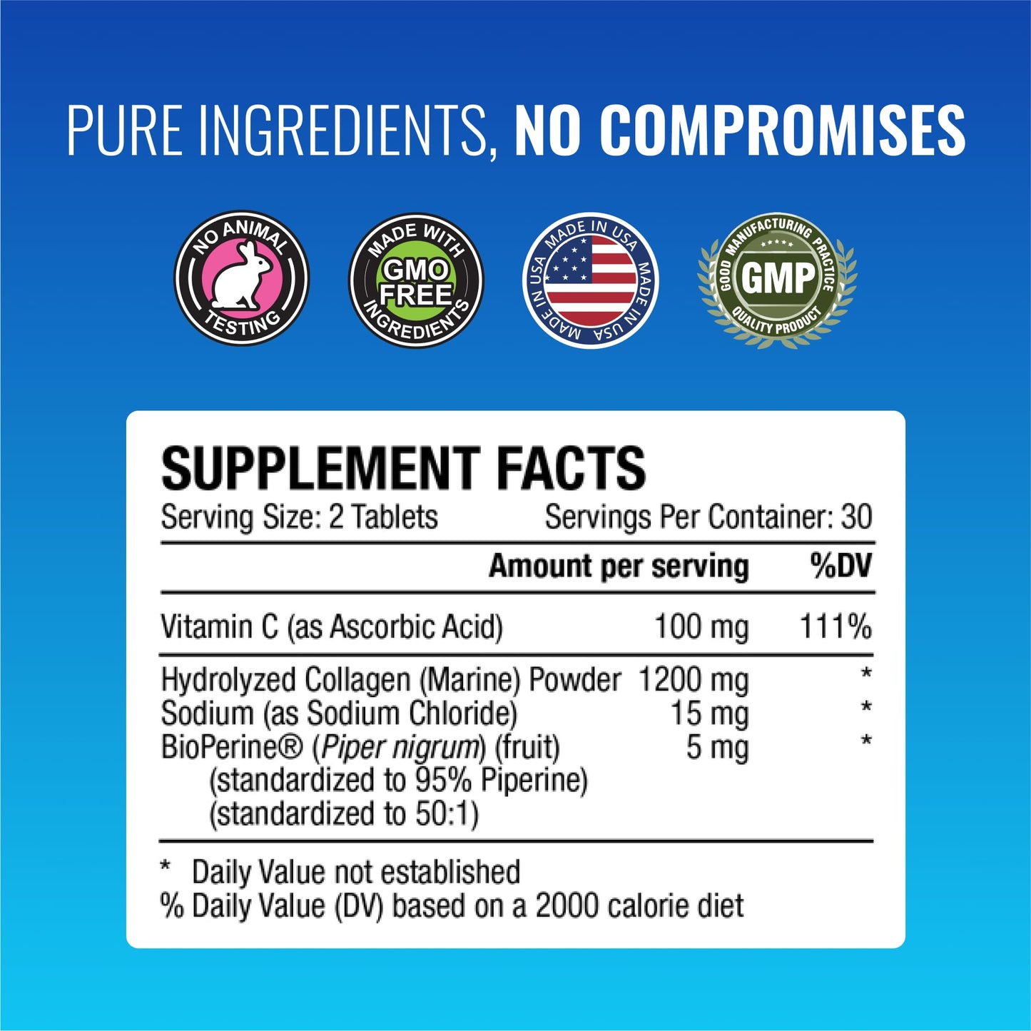 Approved Science Collagen Pills - Absorbable Marine Collagen Types I and III, 360 Tablets
