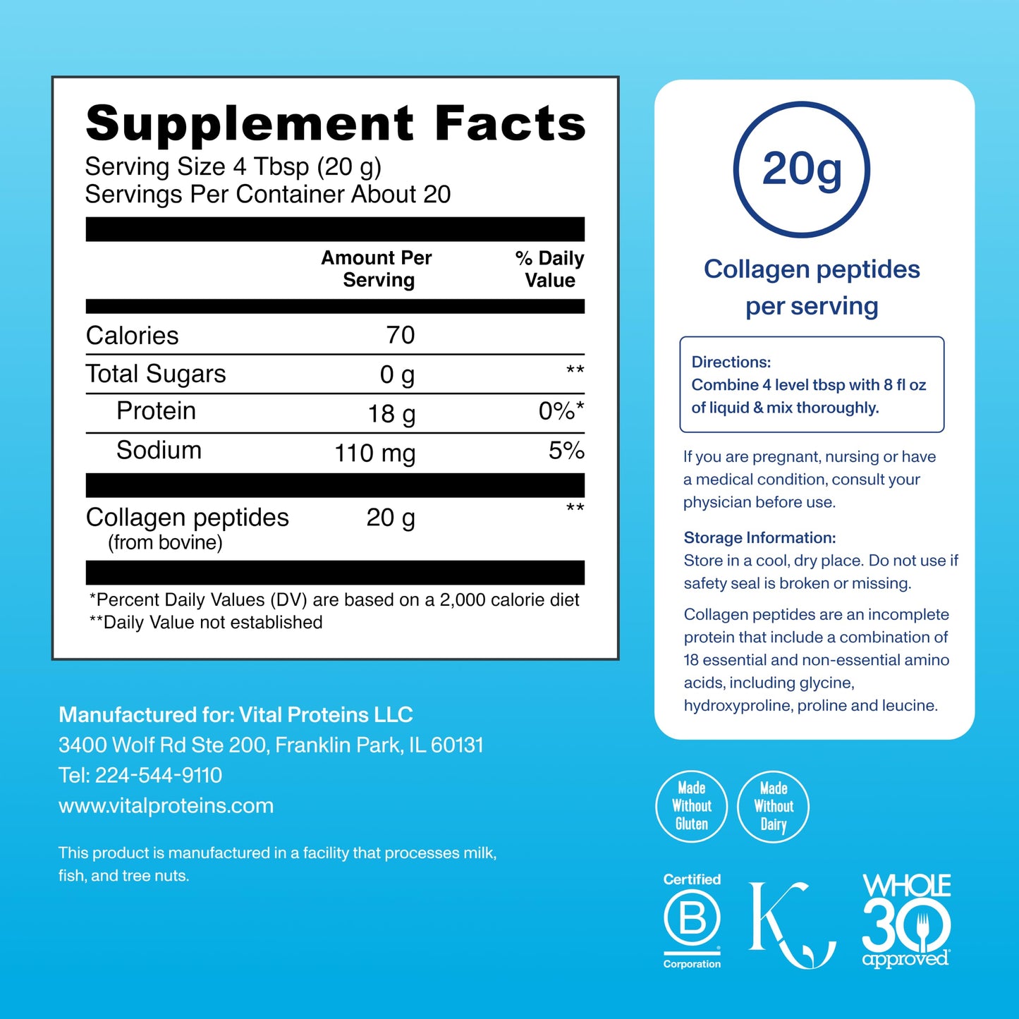Vital Proteins Collagen Peptides Powder 14.3 oz