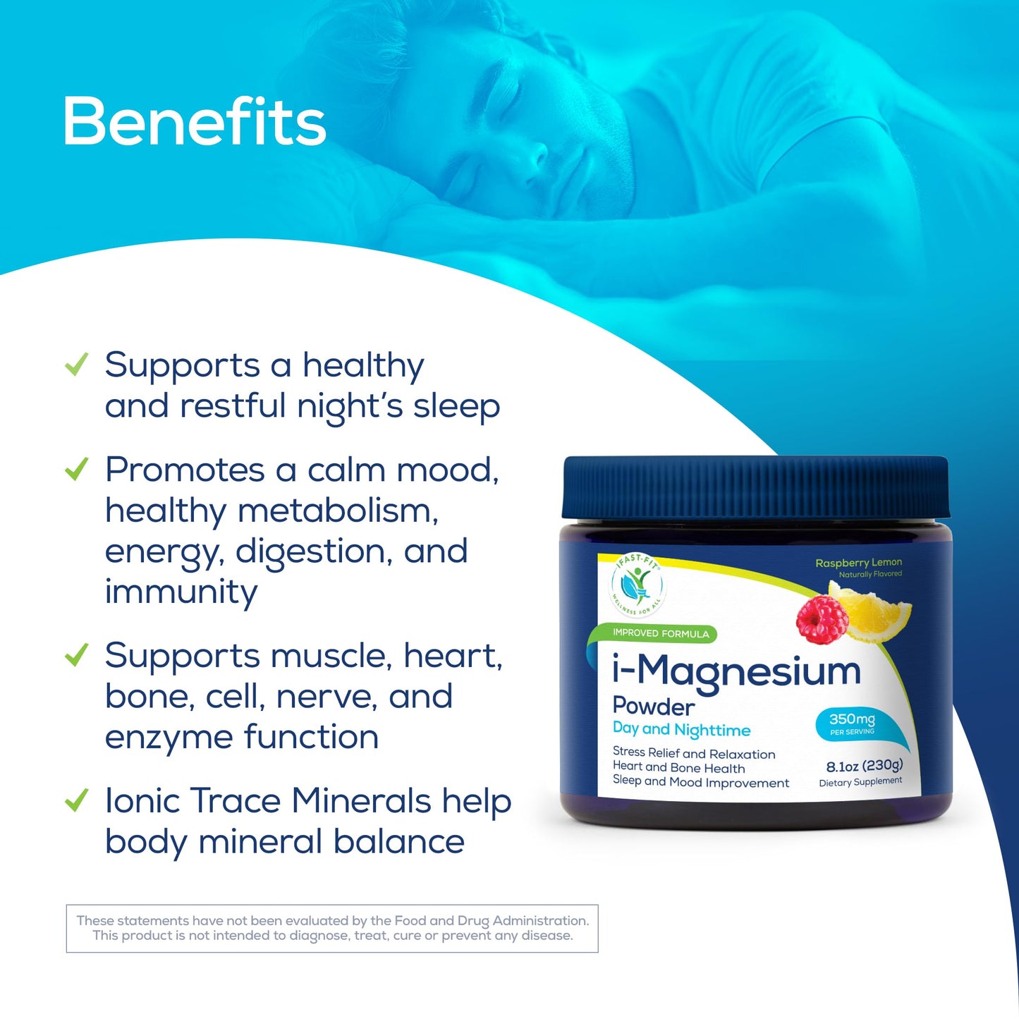 Ifastfit Wellness for All i-Magnesium Powder 8.4 Ounce