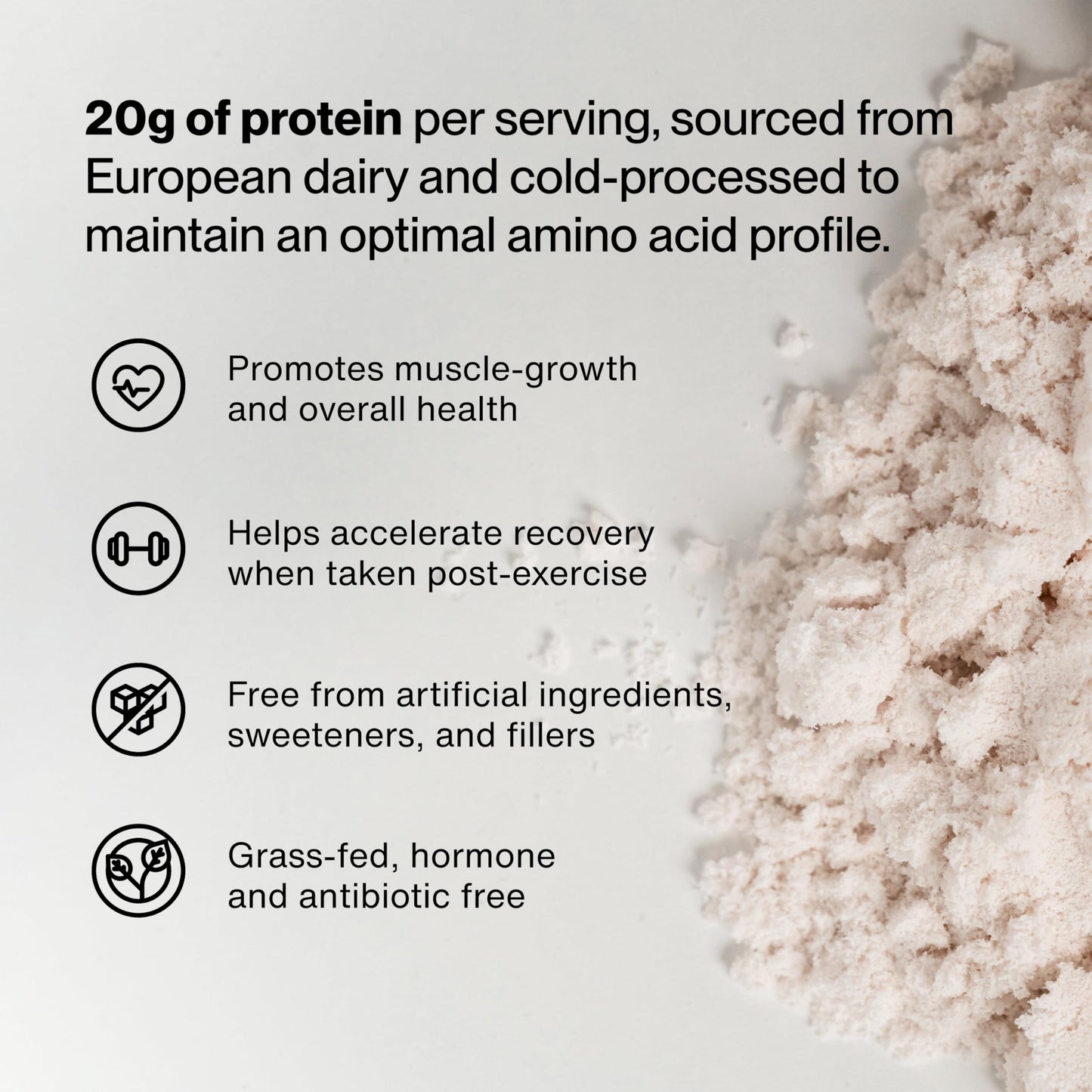 Momentous Essential Grass-Fed Whey Protein Powder 25 Servings