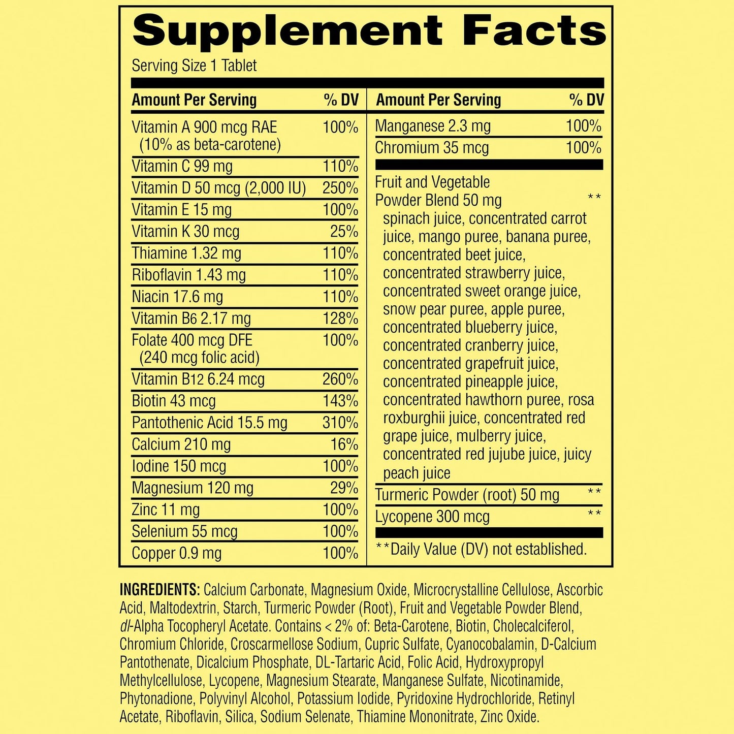 SUREFECT Men's Multivitamin Tablets 150 Count