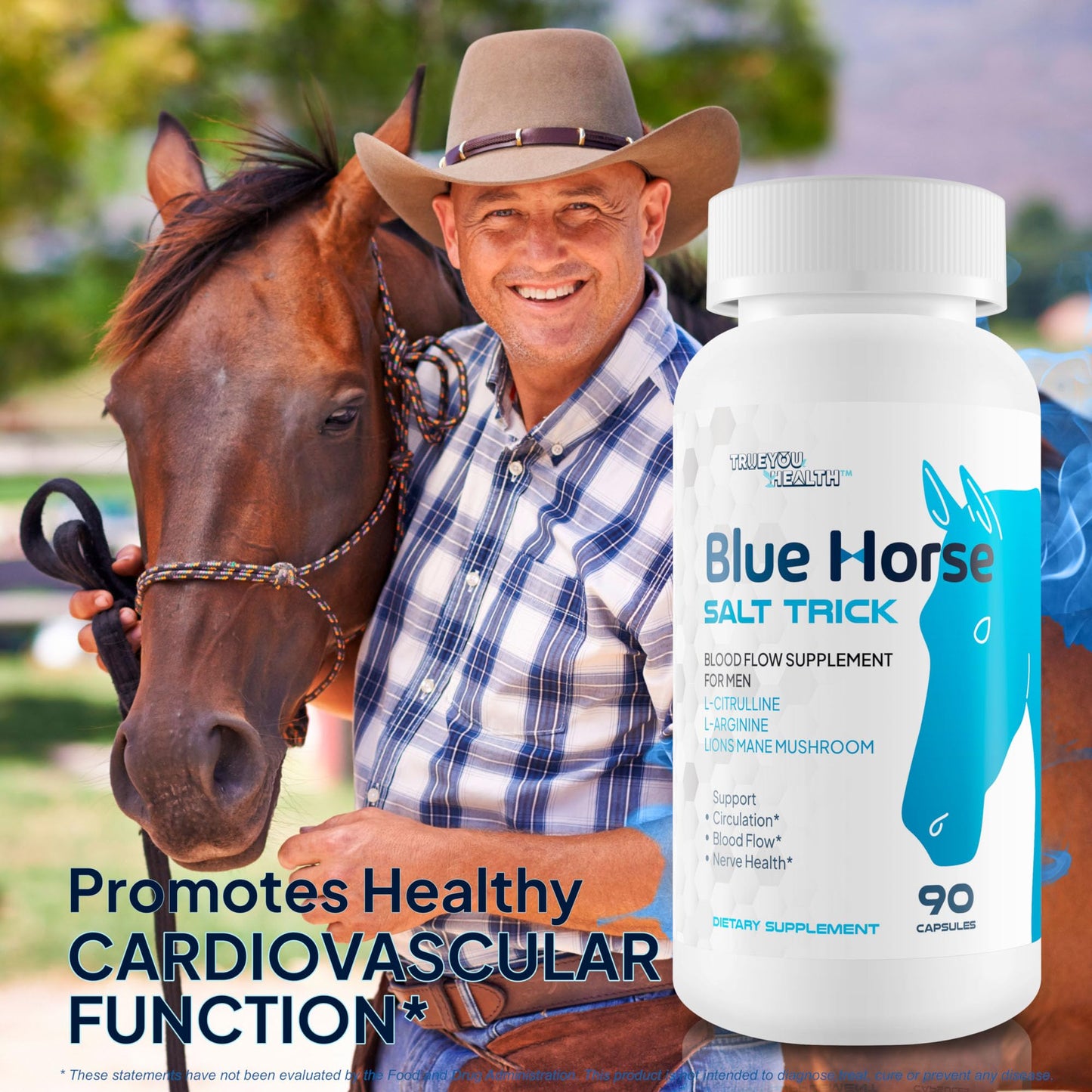 True You Health Blue Horse Salt Trick Capsules 90 Count