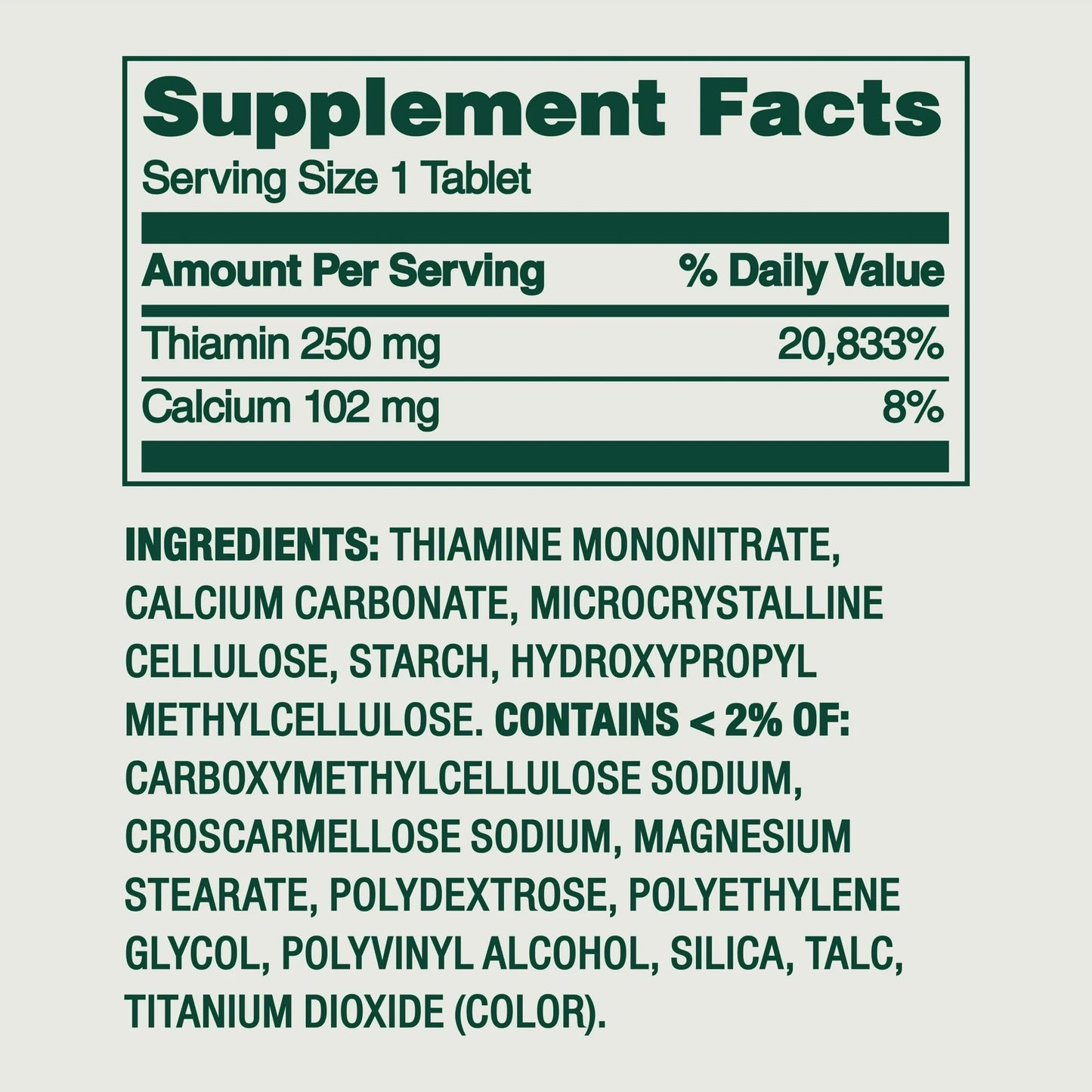 SUREFECT Vitamin B1 (Thiamin) 250 mg Tablet, 100 Tablets