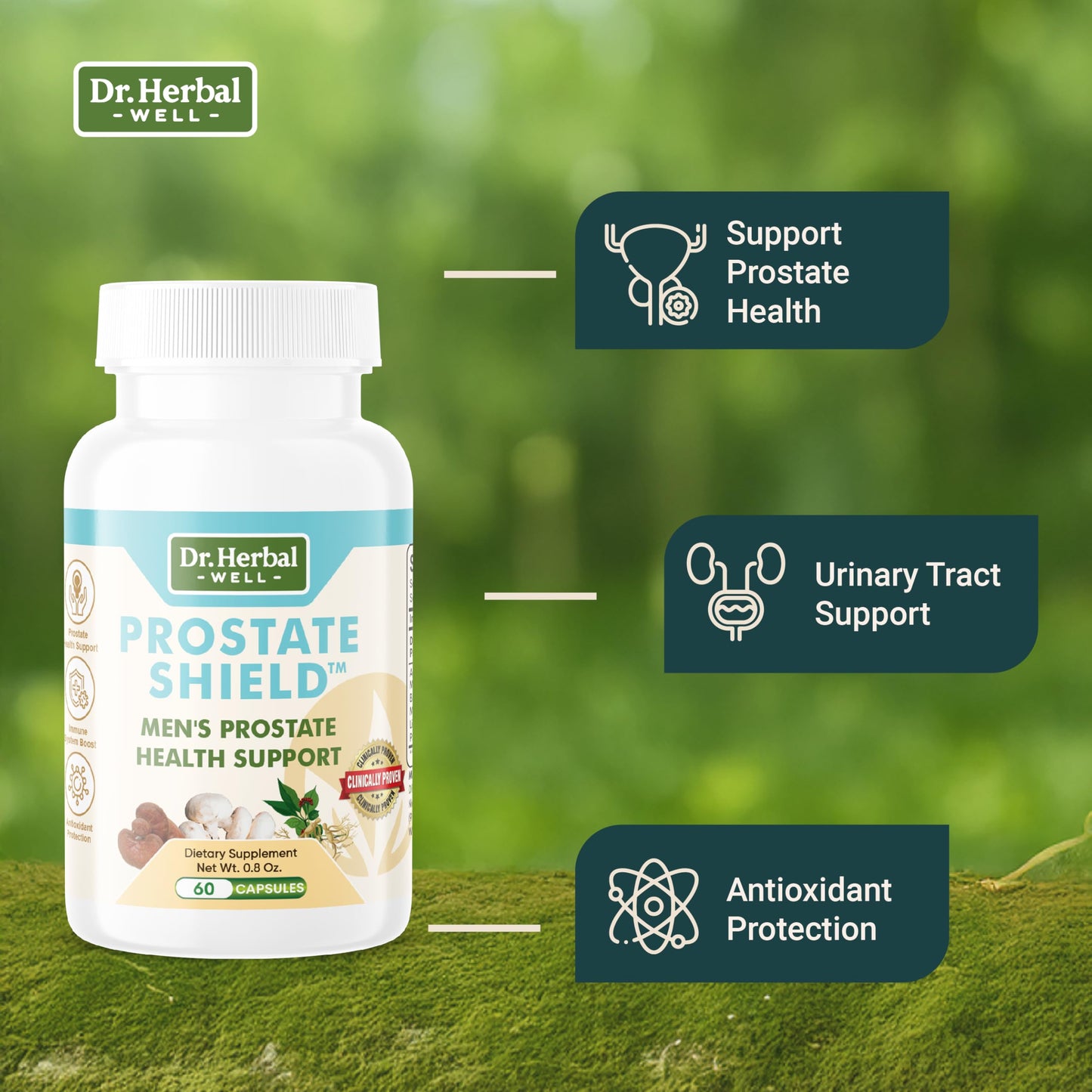 DR. HERBAL WELL Prostate Shield Capsules, 60 Count