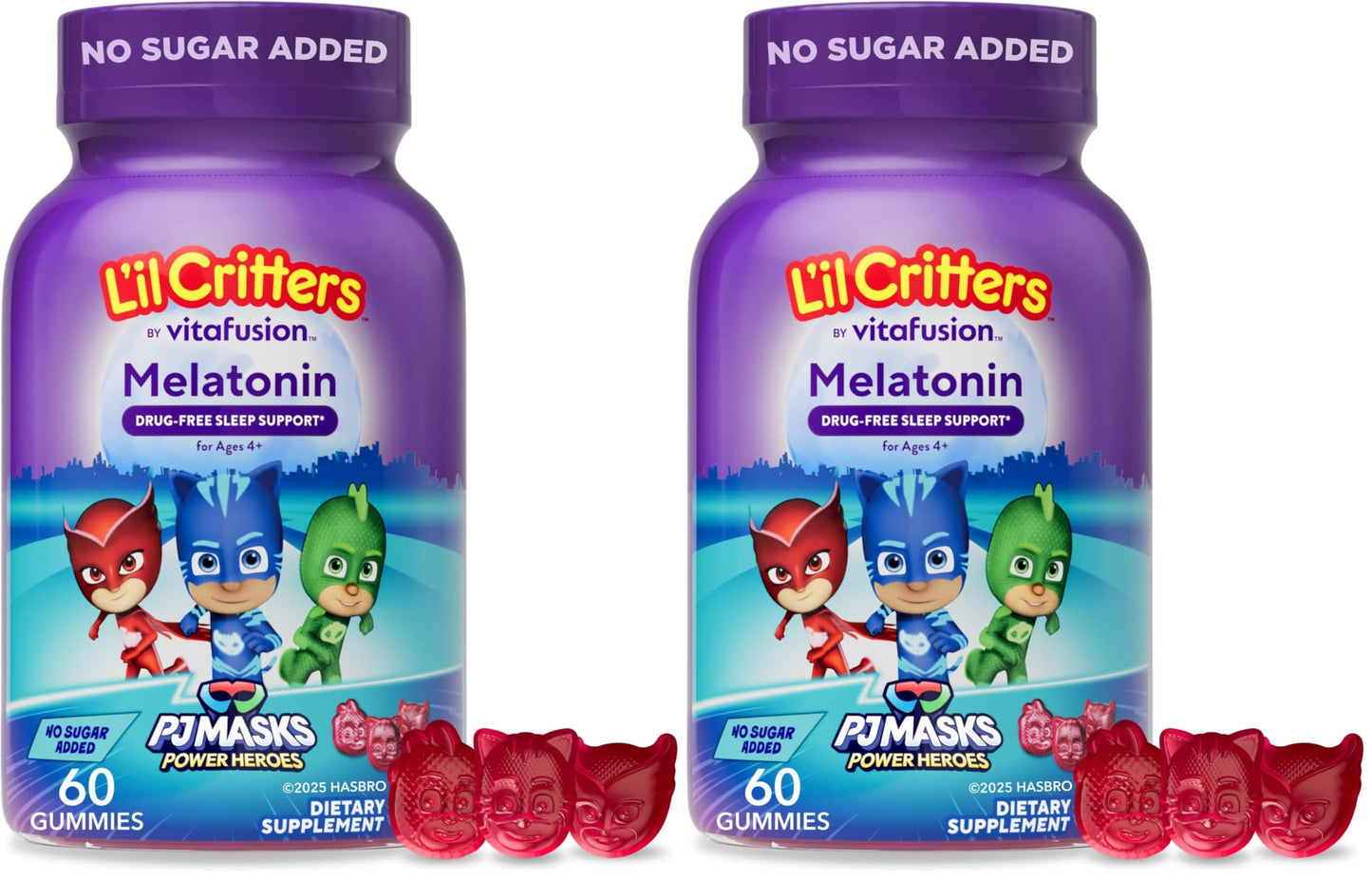 Lil Critters PJ Masks Melatonin Gummies, 120 Gummies