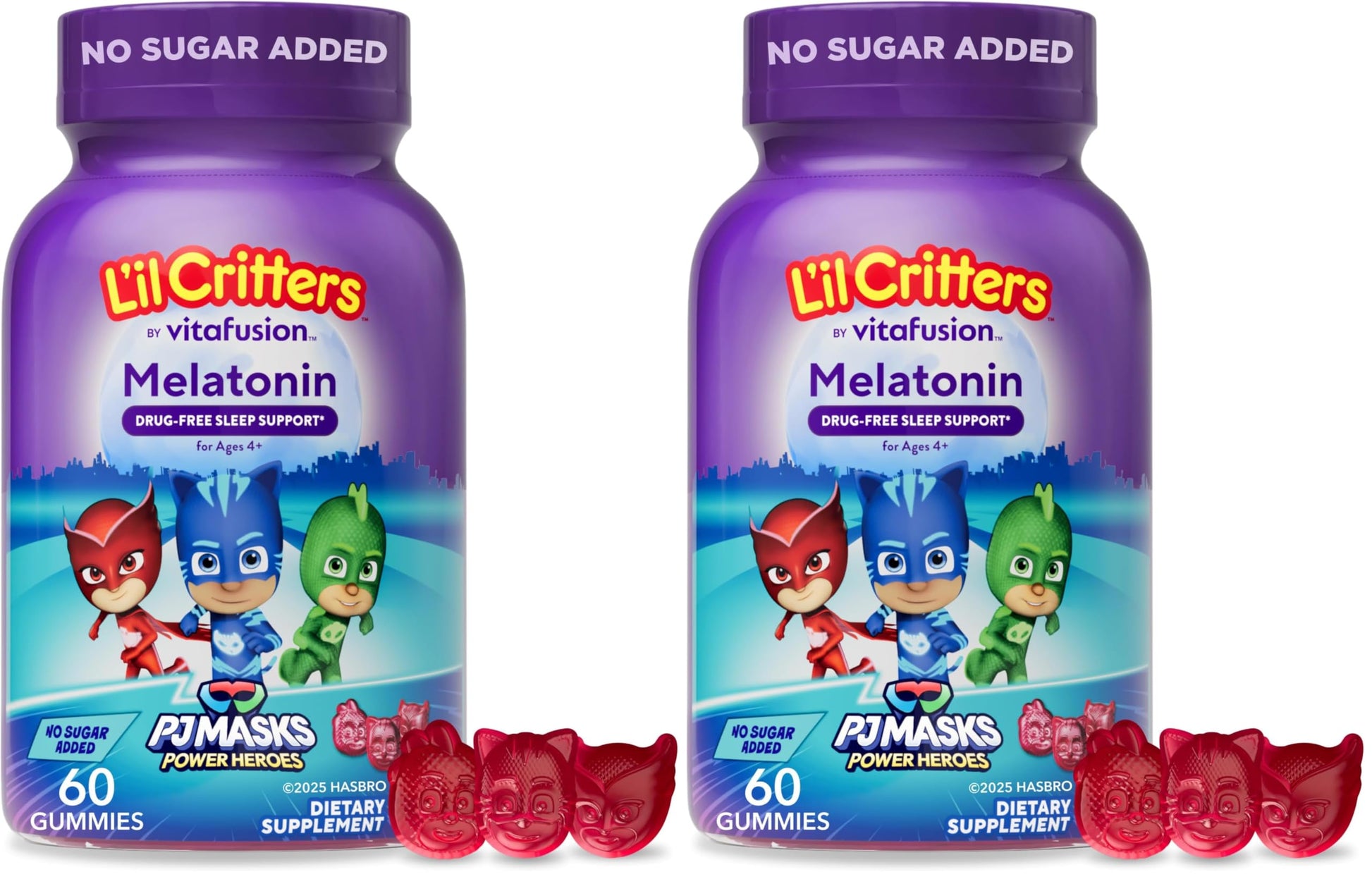 Lil Critters PJ Masks Melatonin Gummies, 120 Gummies