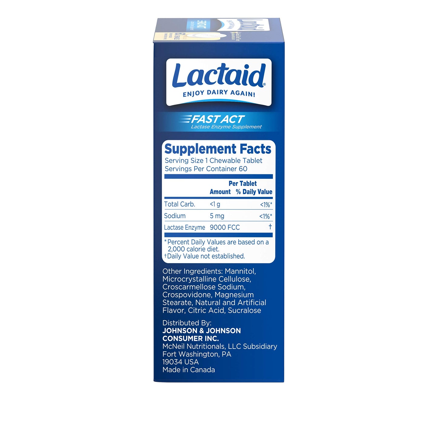 Lactaid Fast Act Lactose Intolerance Relief Chewables, 240 Count