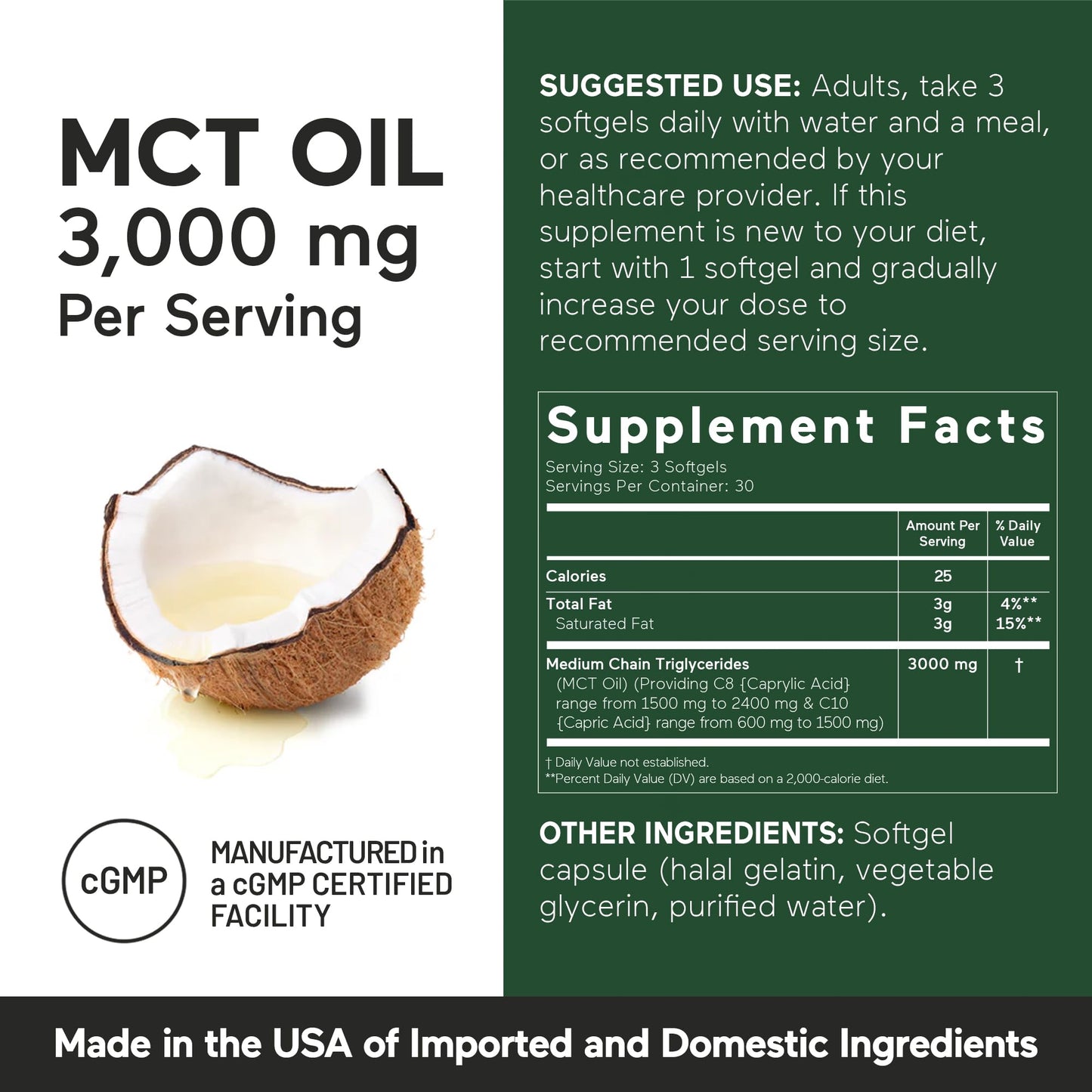 SMARTERNUTRITION MCT Oil Softgels 90 Count