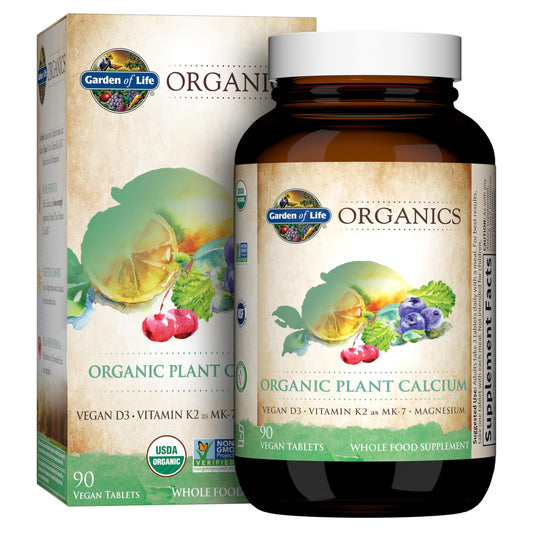 Garden of Life Calcium Supplement with Magnesium & Organic Vitamin D3 K2 Tablet, 90 Count