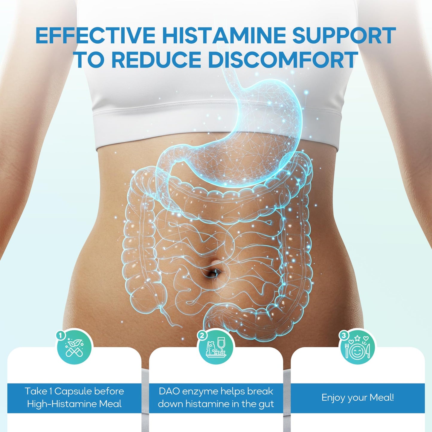 Prodigy Life DAO Histamine Blocker with Diamine Oxase Enzyme (DAO) and Vitamin C, 30 Capsules