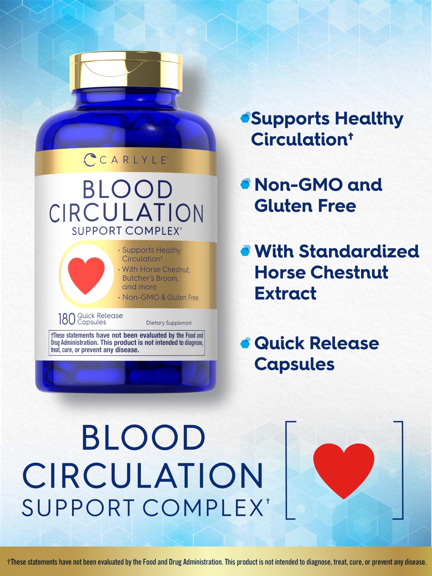 Carlyle Blood Circulation Supplement Capsule, 180 Count