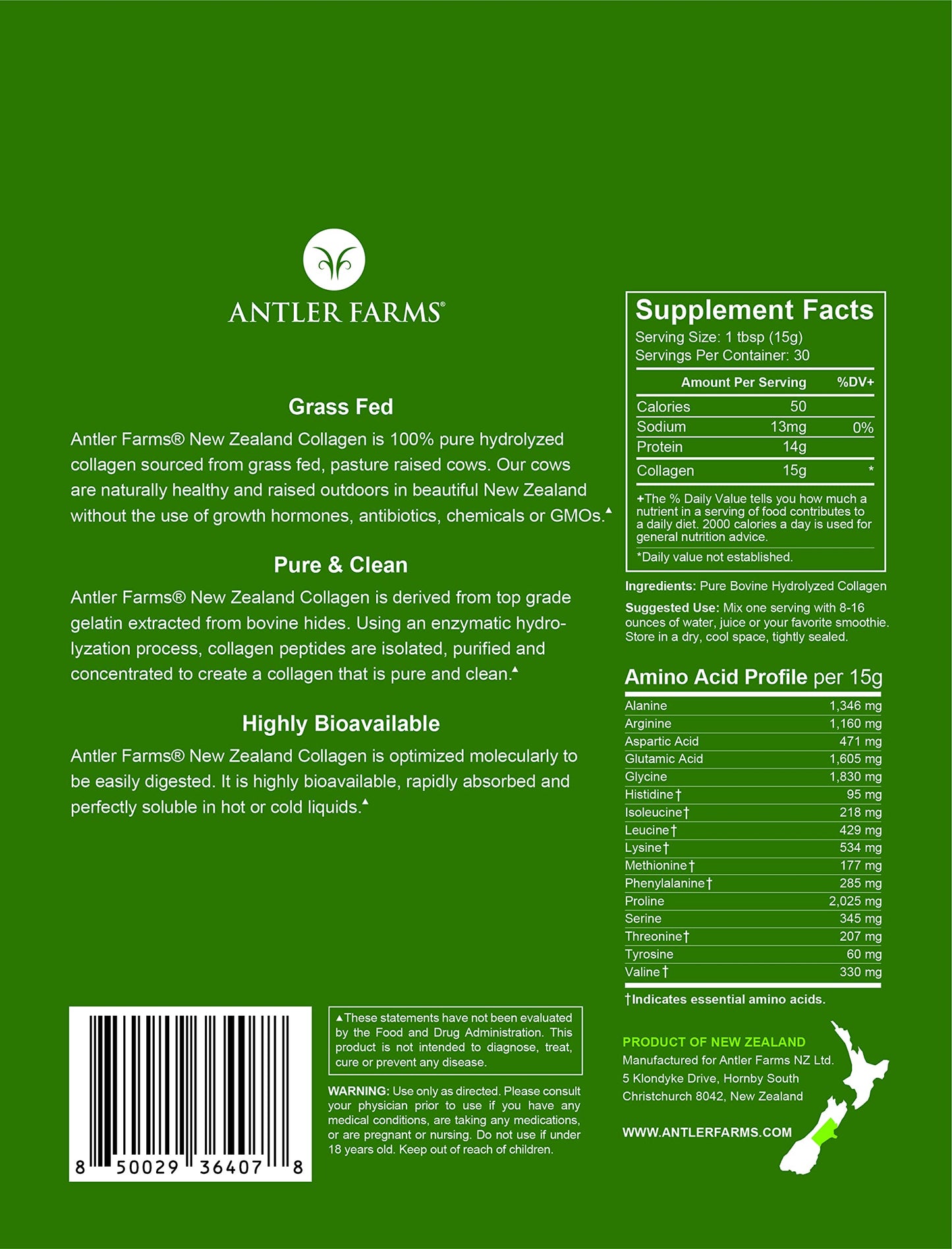 Antler Farms New Zealand Collagen Powder 16