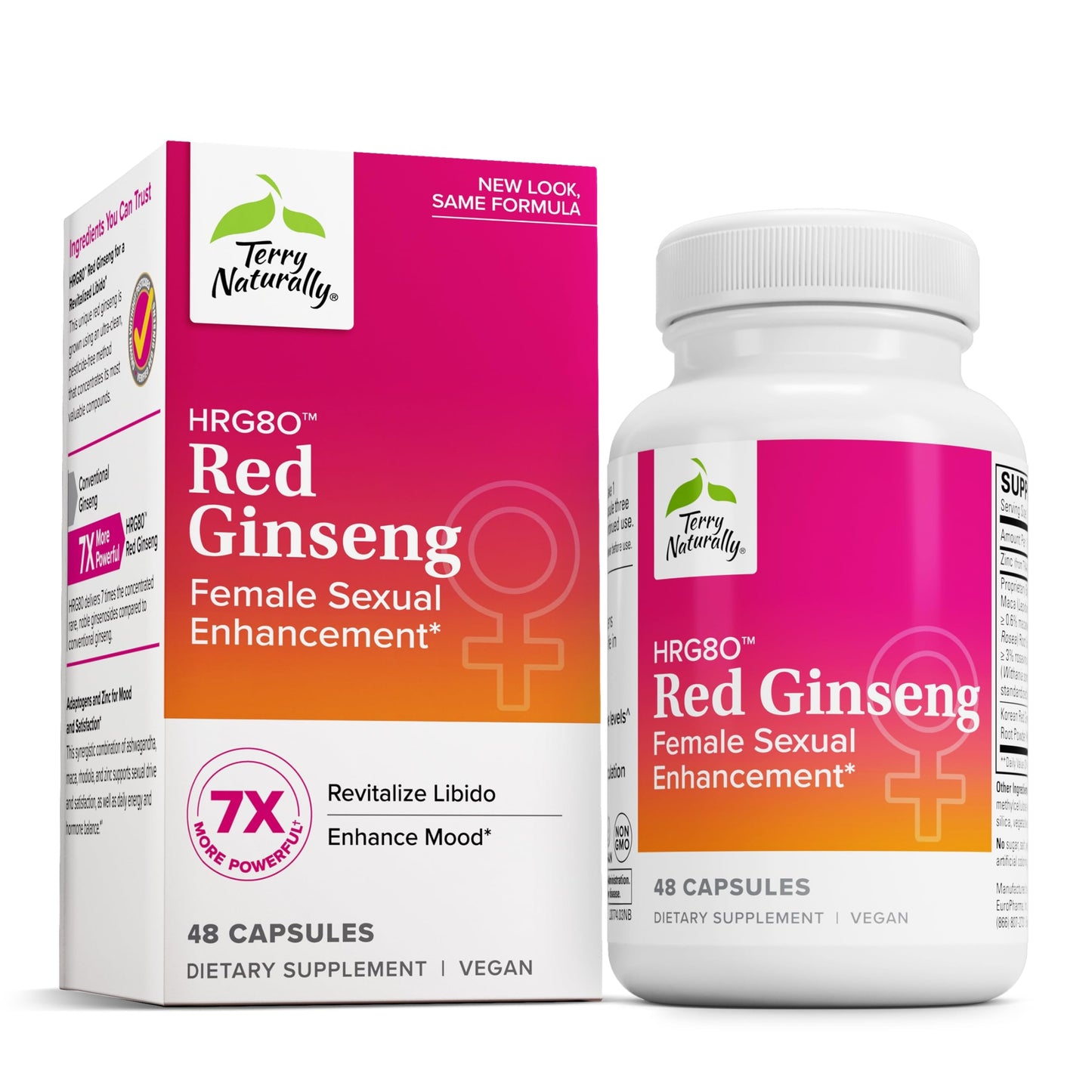 Terry Naturally HRG80 Red Ginseng Female Sexual Enhancement Capsules 48