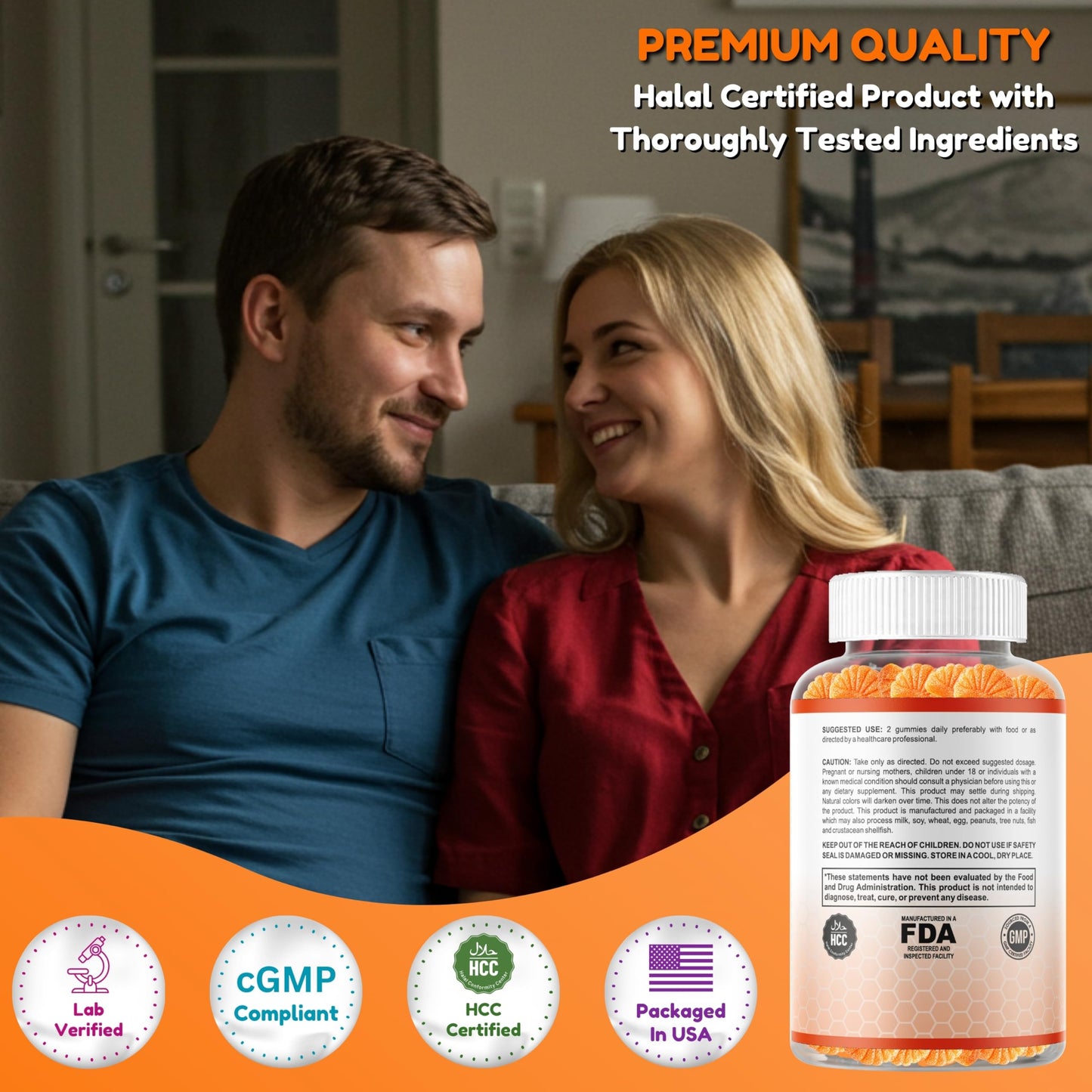 SHIFAA NUTRITION Vegan Vitamin C Gummies, 90 Count