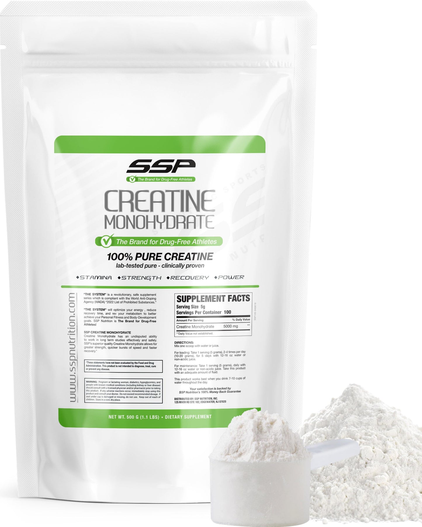 SSP Creatine Monohydrate Powder 17.6 oz