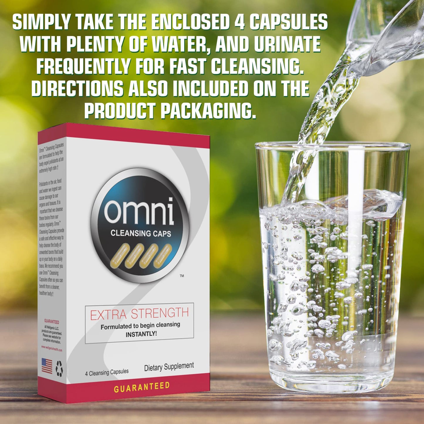 Wellgenix Omni Herbal Cleanse Detox Capsules 4 Count