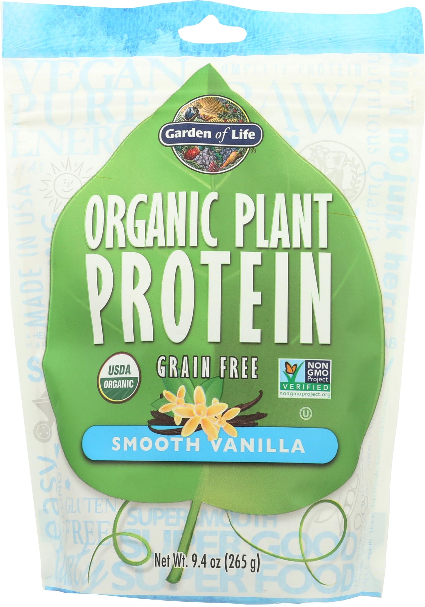 Garden of Life Organic Plant Protein Vanilla Flavor Protein Powder 9.4 Ounce