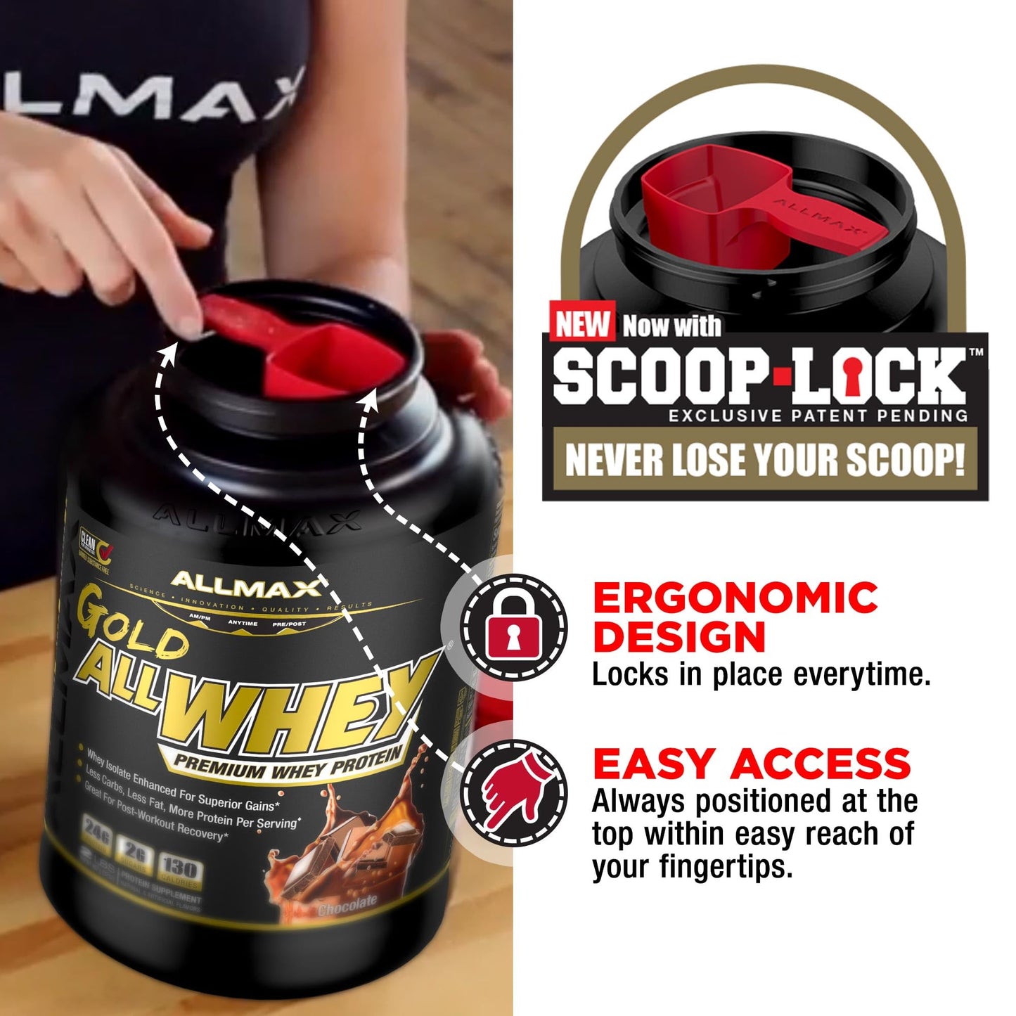 ALLMAX AllWhey Gold Whey Protein Powder, Strawberry, 32 Servings