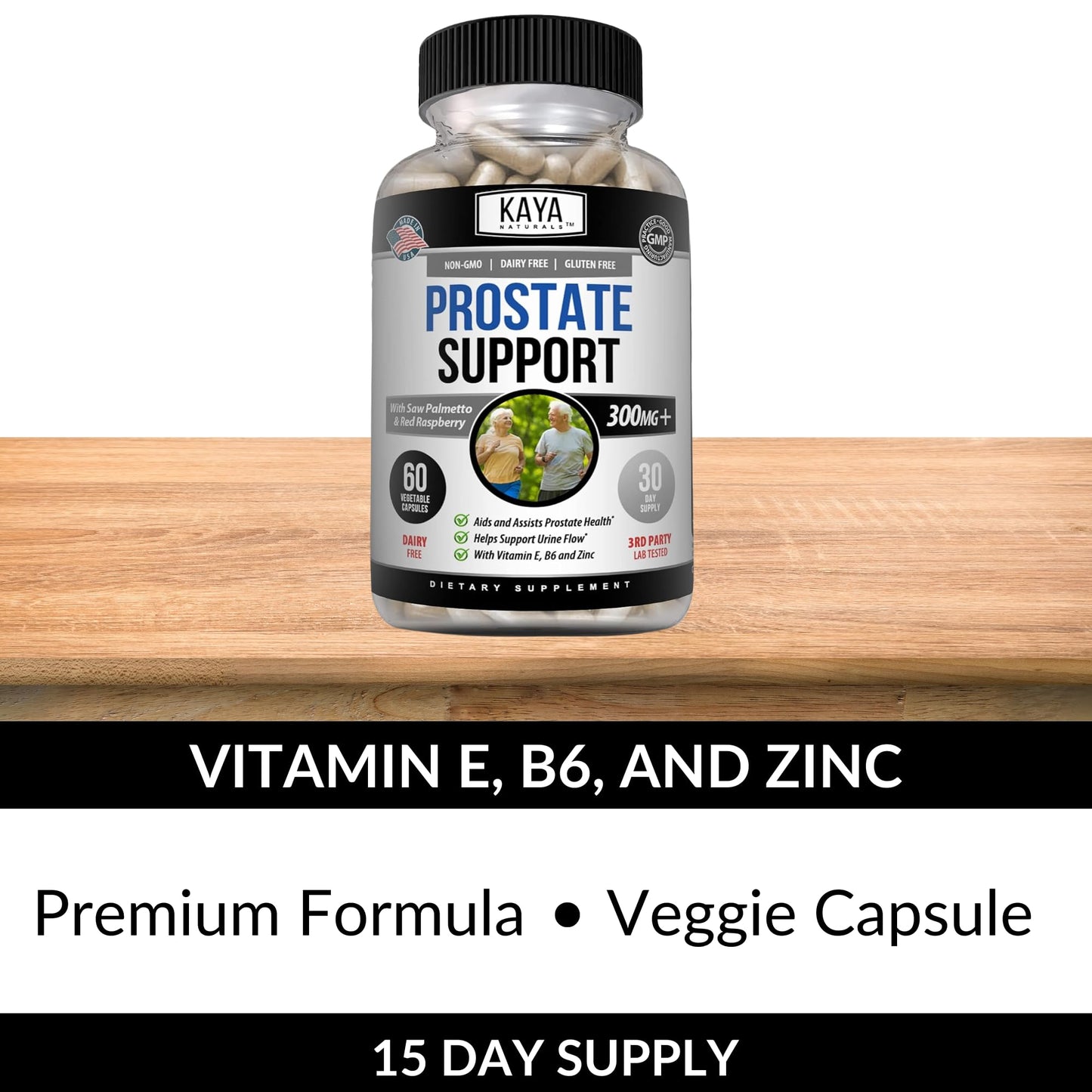 Kaya Naturals Prostate Support Saw Palmetto Capsules 60 Count